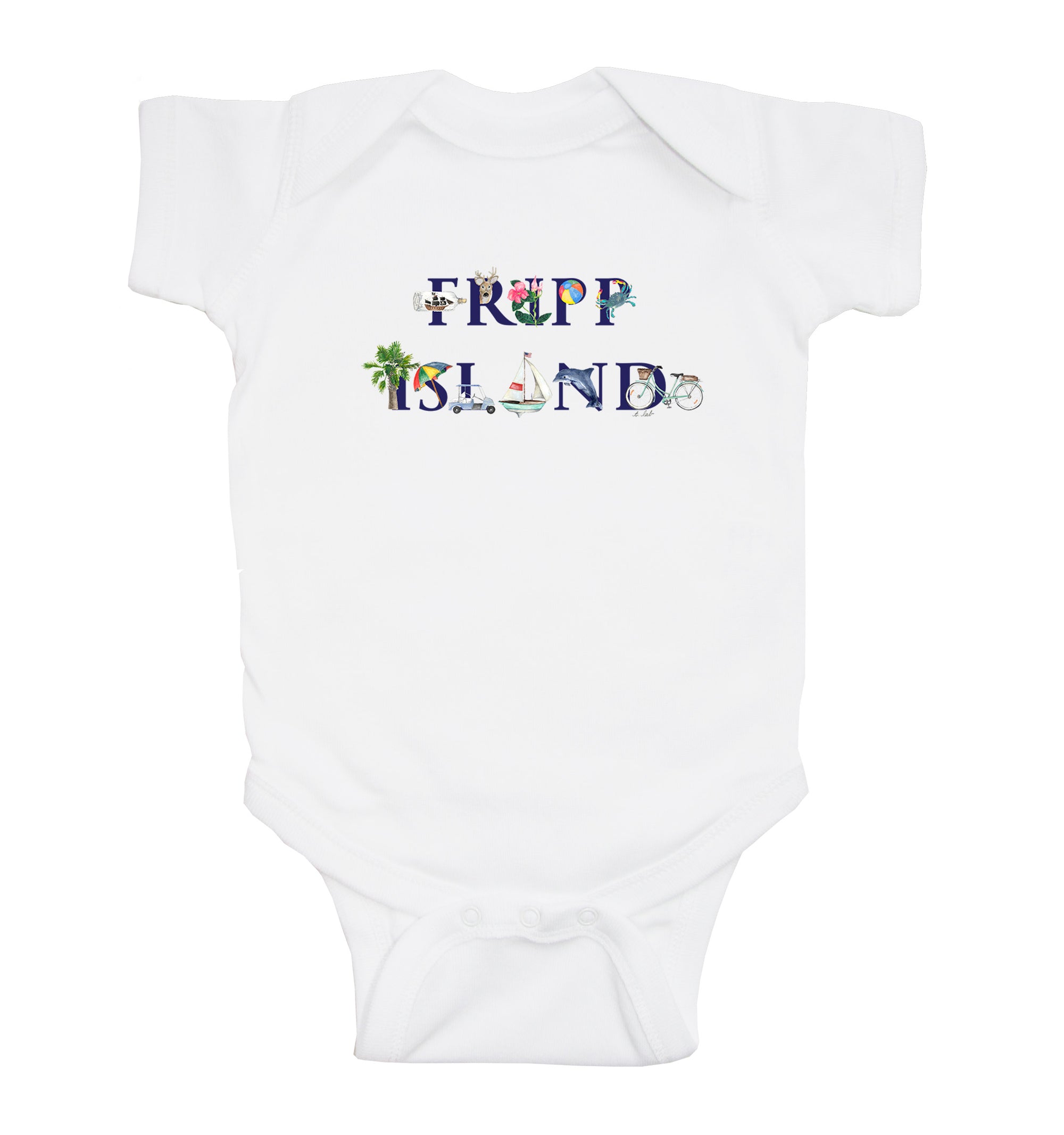 fripp island baby snap up short sleeve