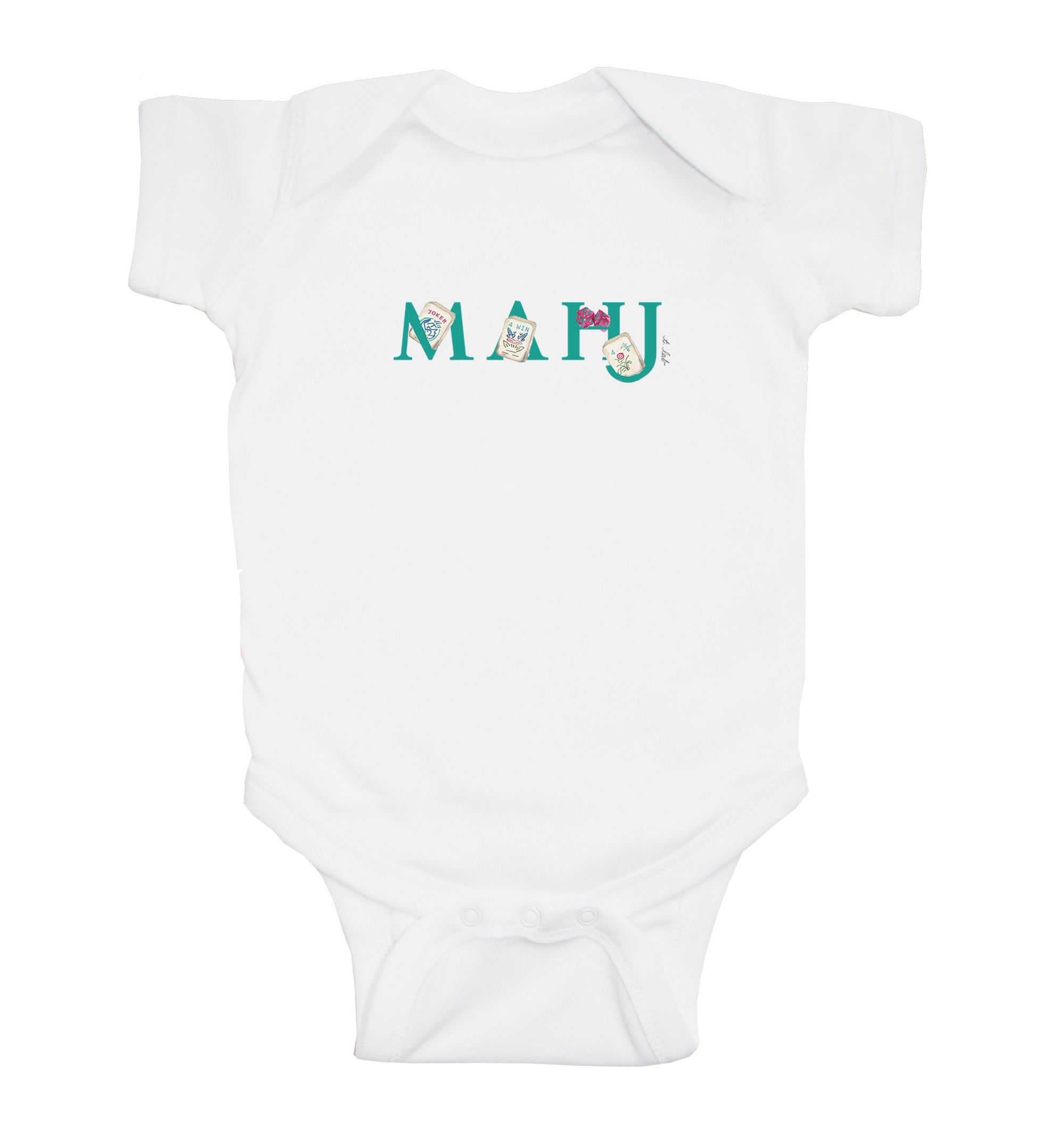 mahj baby snap up short sleeve