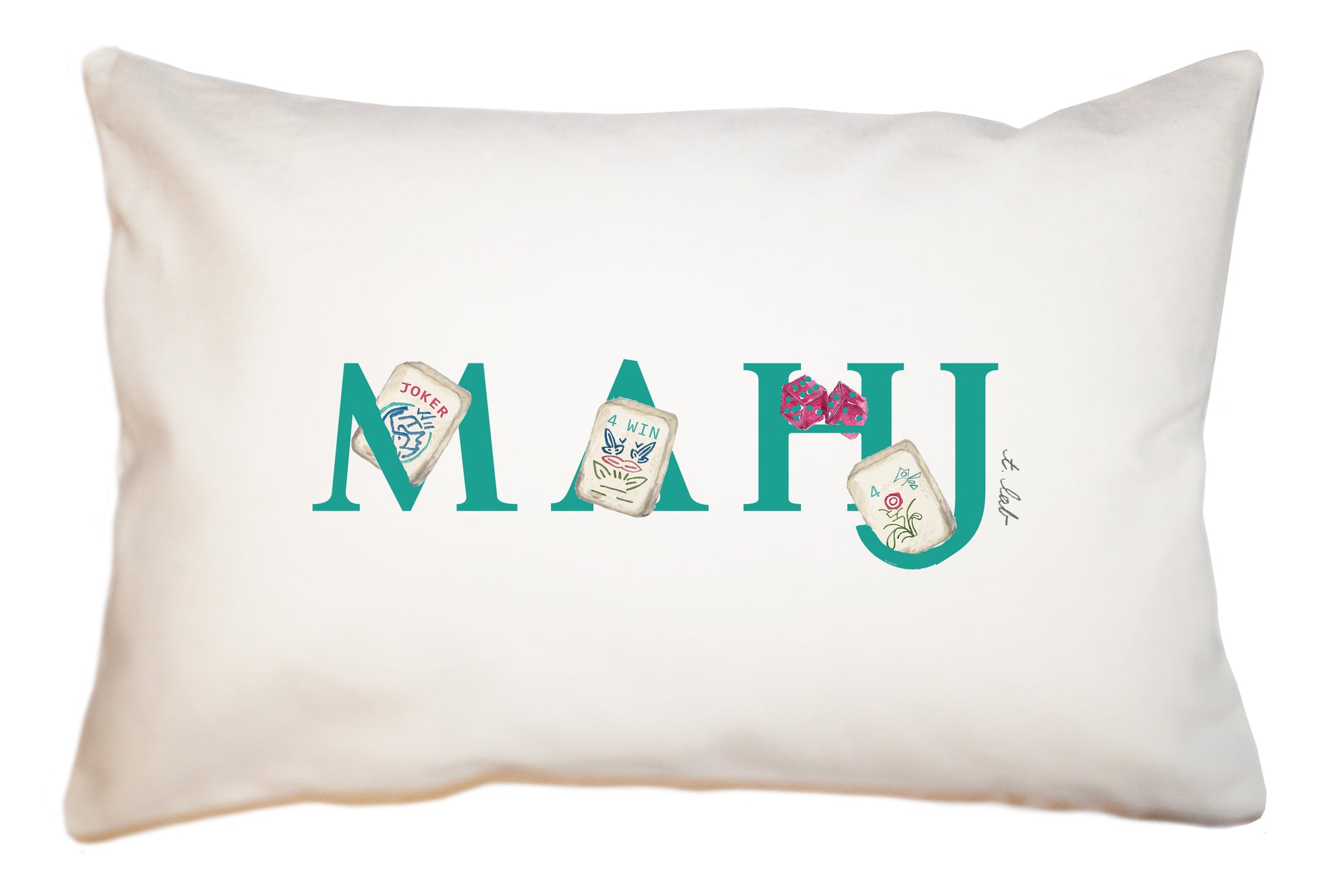 mahj large rectangle pillow