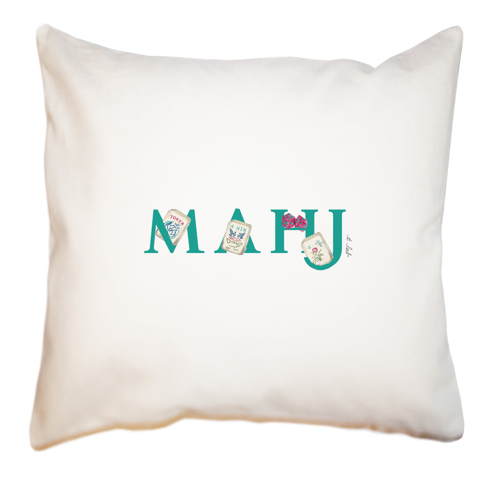 mahj square pillow