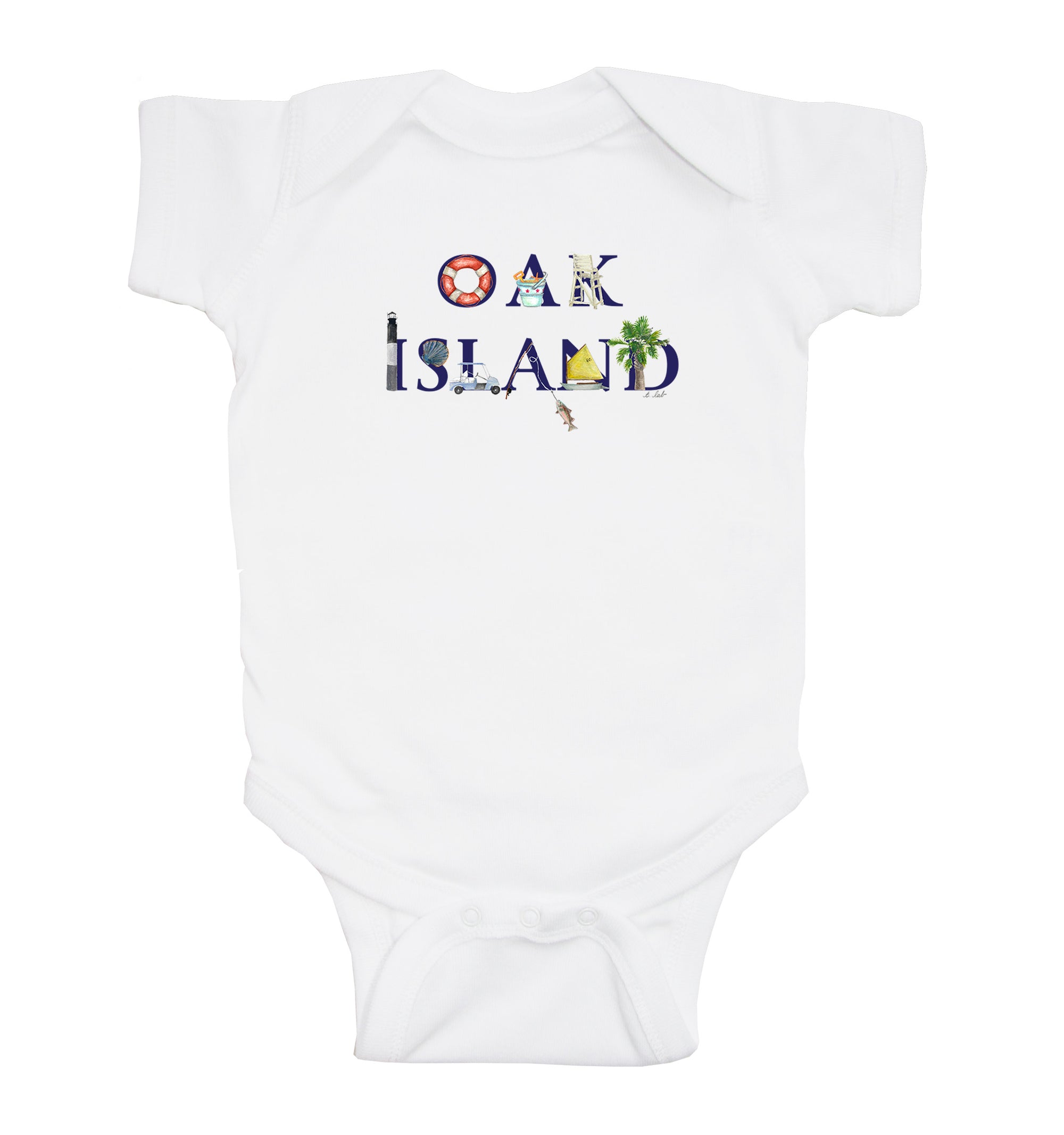oak island baby snap up short sleeve