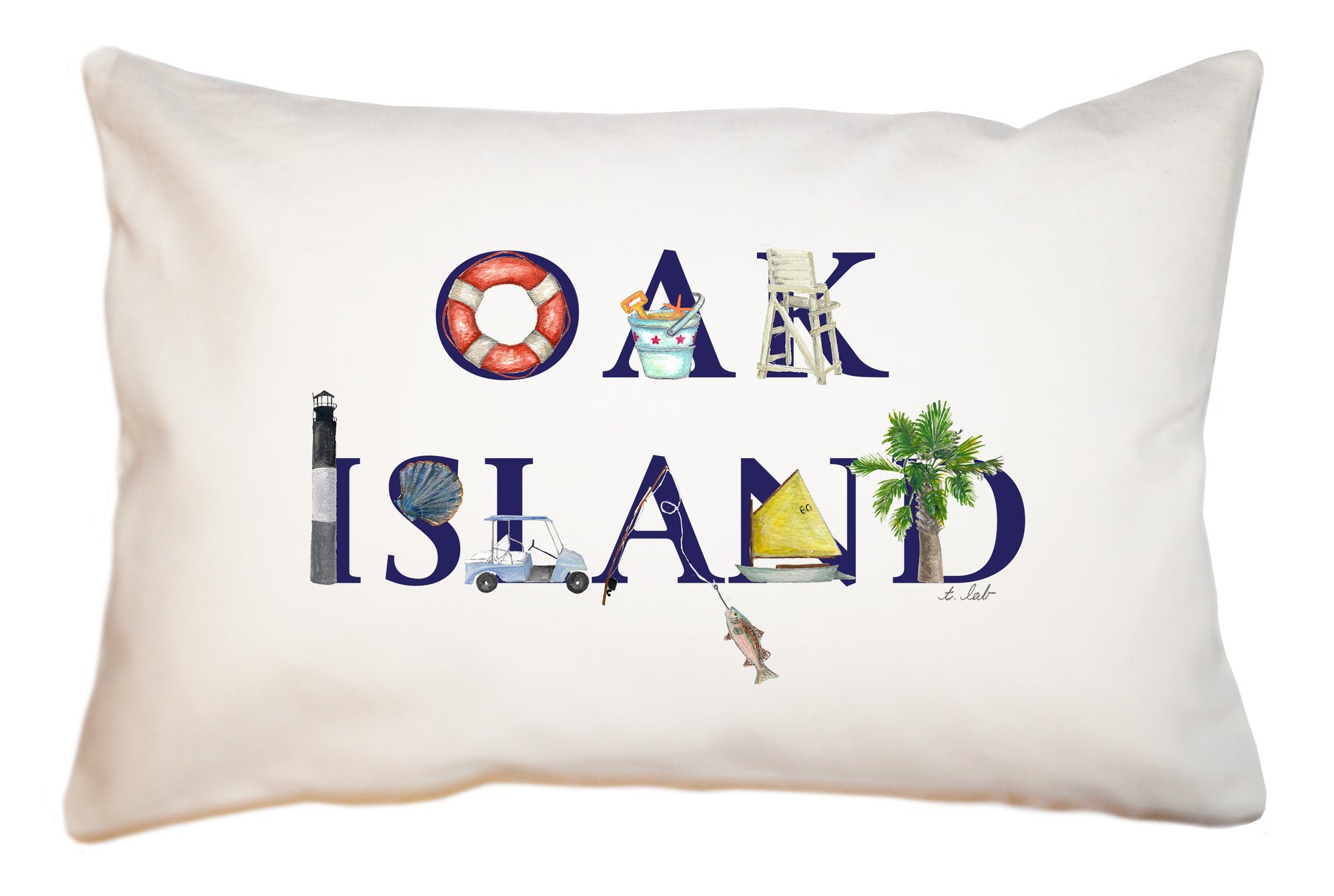 oak island large rectangle pillow