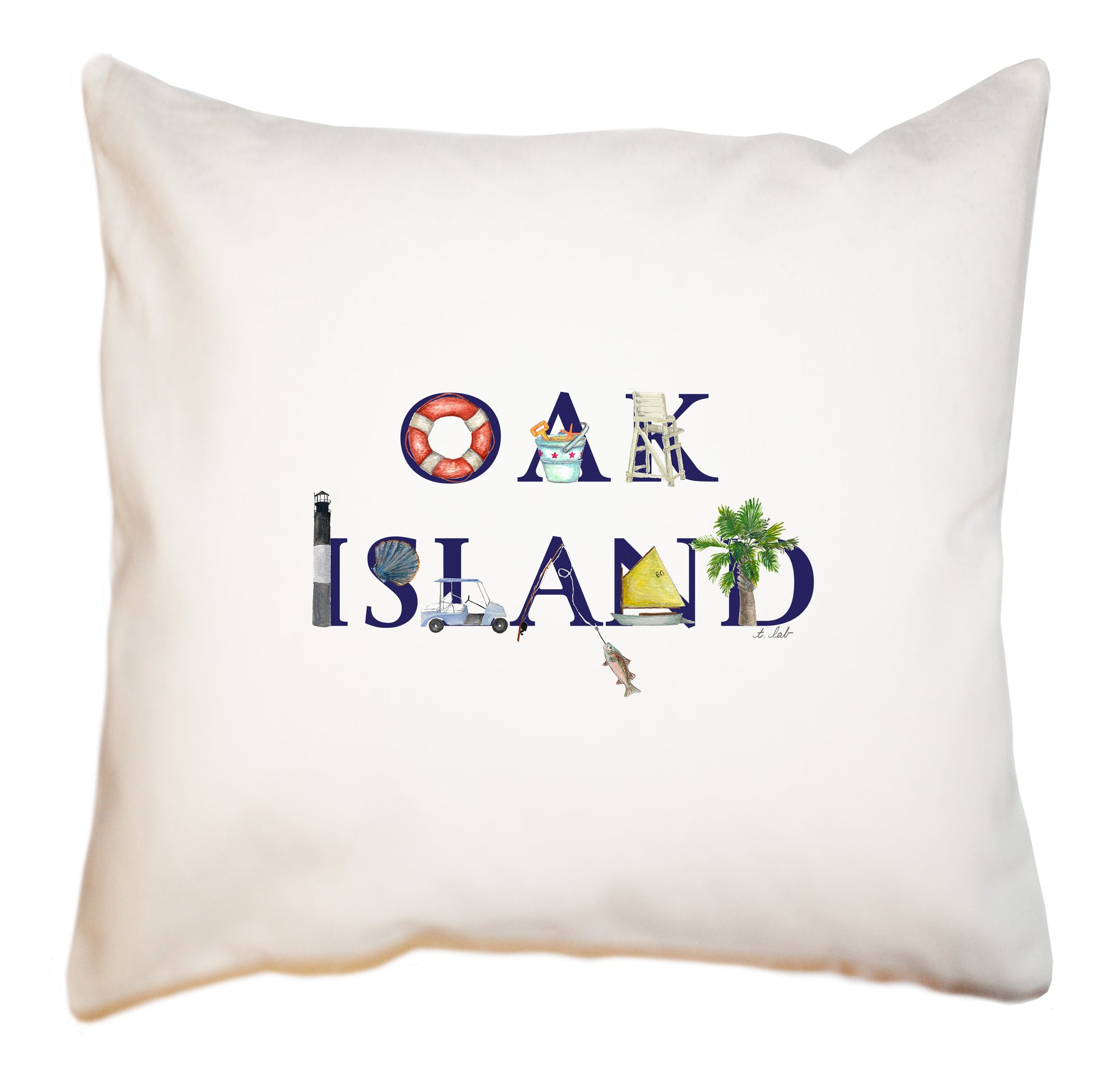 oak island square pillow