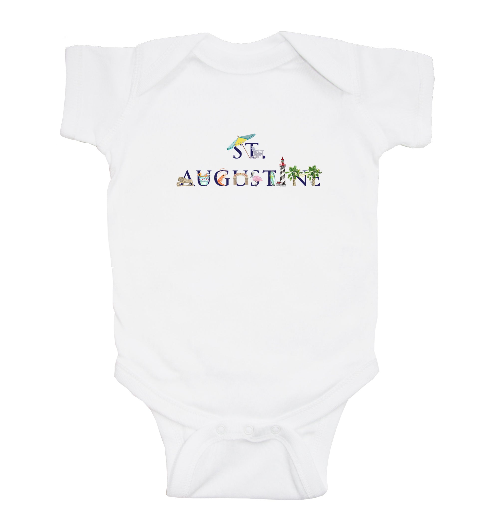 st. augustine baby snap up short sleeve