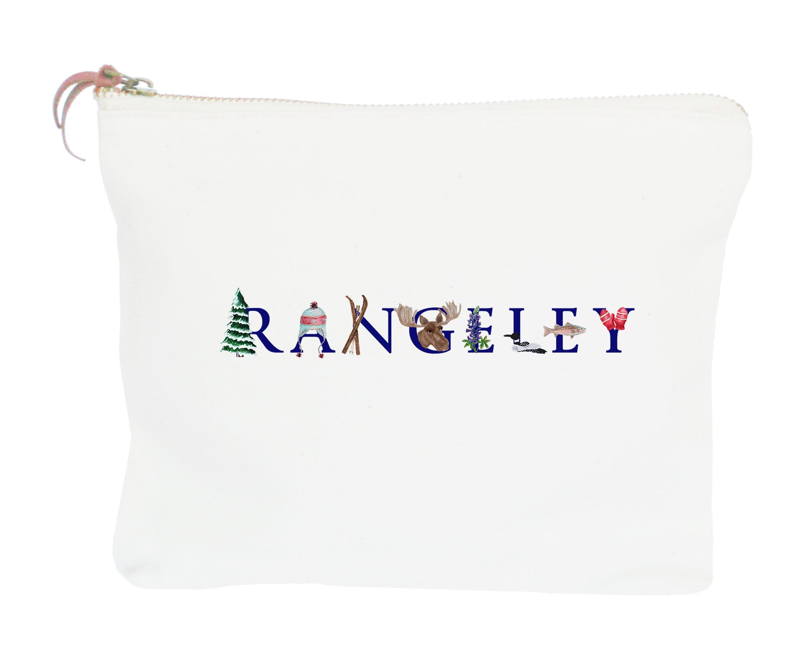 rangeley maine zipper pouch