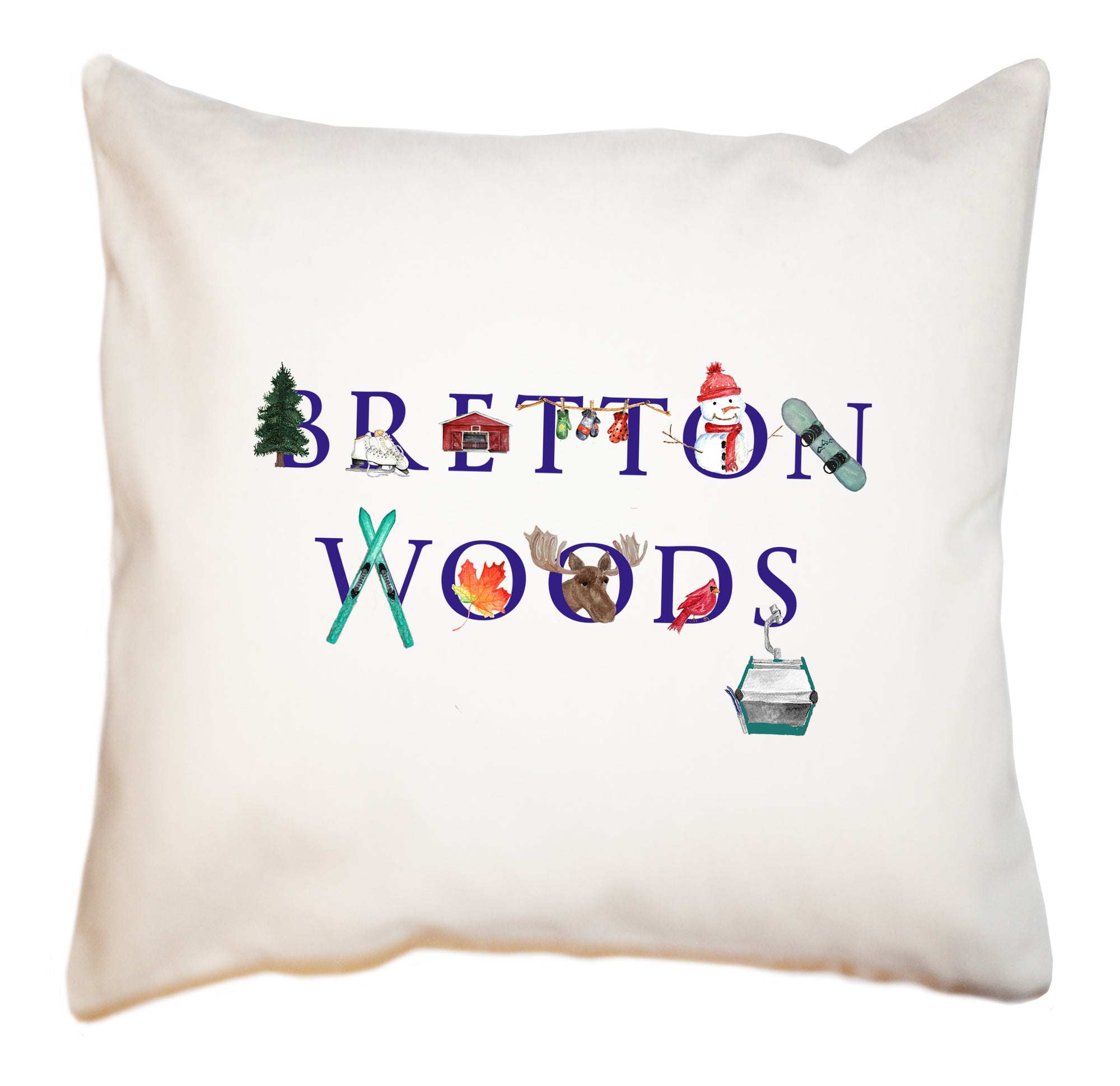 bretton woods square pillow