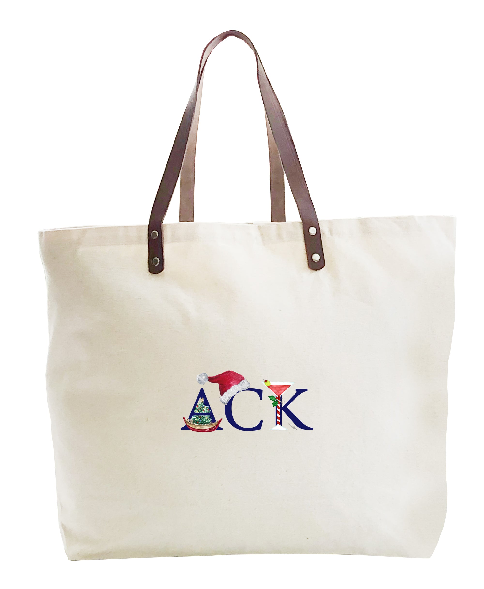 ack christmas stroll large tote