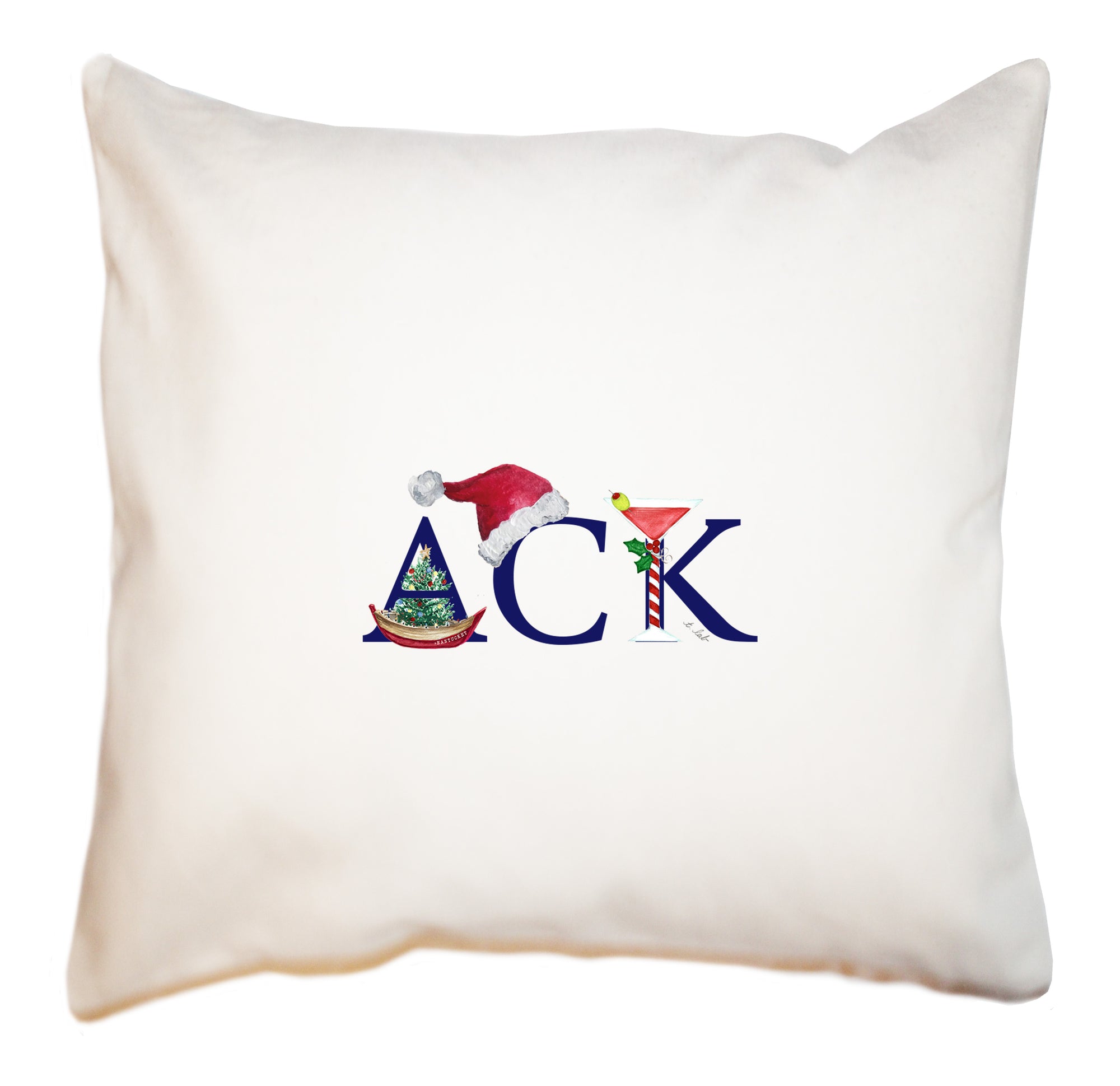 ack christmas stroll square pillow