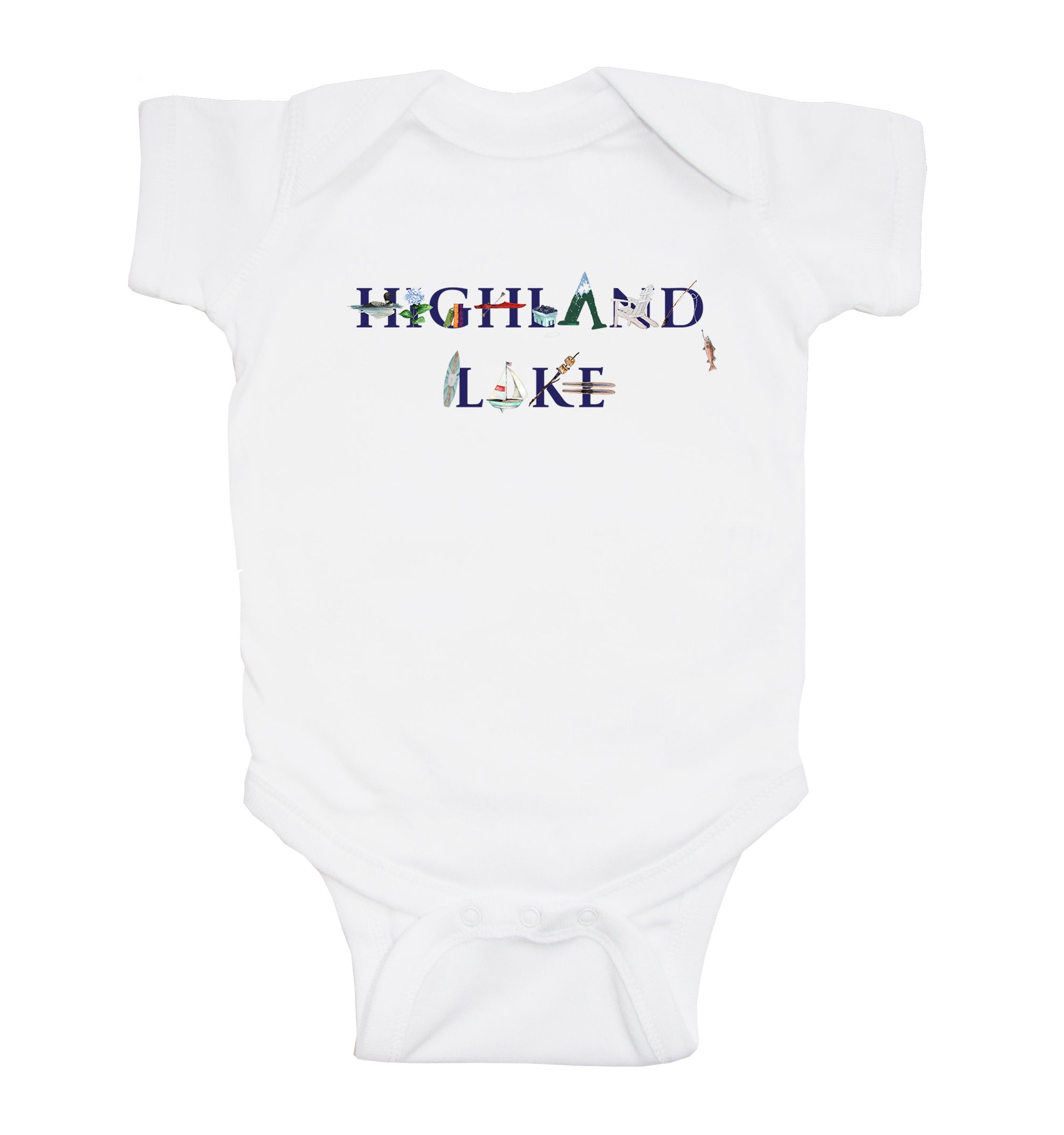 highland lake baby snap up short sleeve