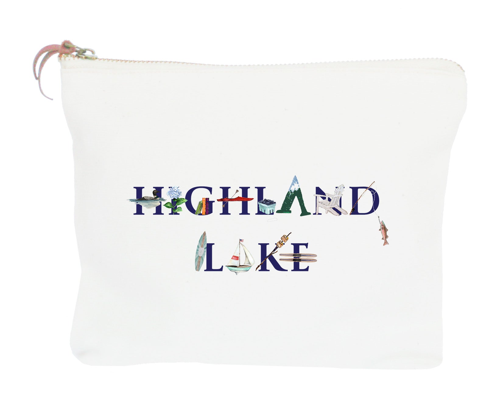 highland lake zipper pouch
