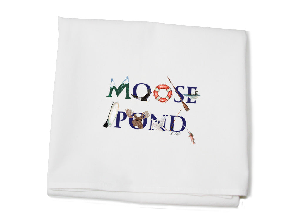 moose pond flour sack towel