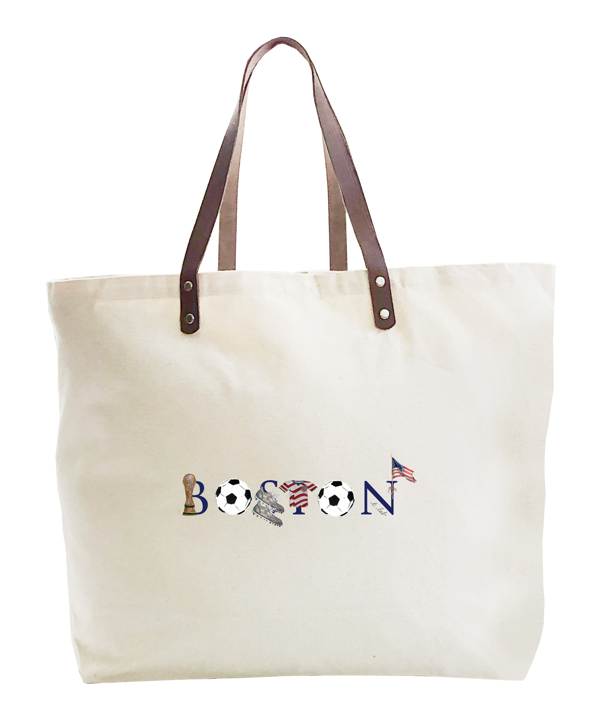 boston for world cup soccer large tote