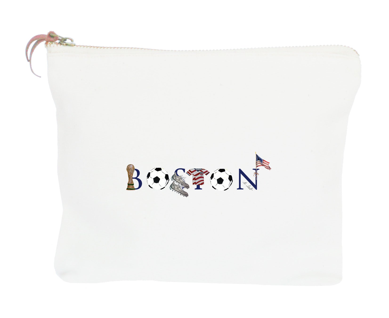 boston for world cup soccer zipper pouch