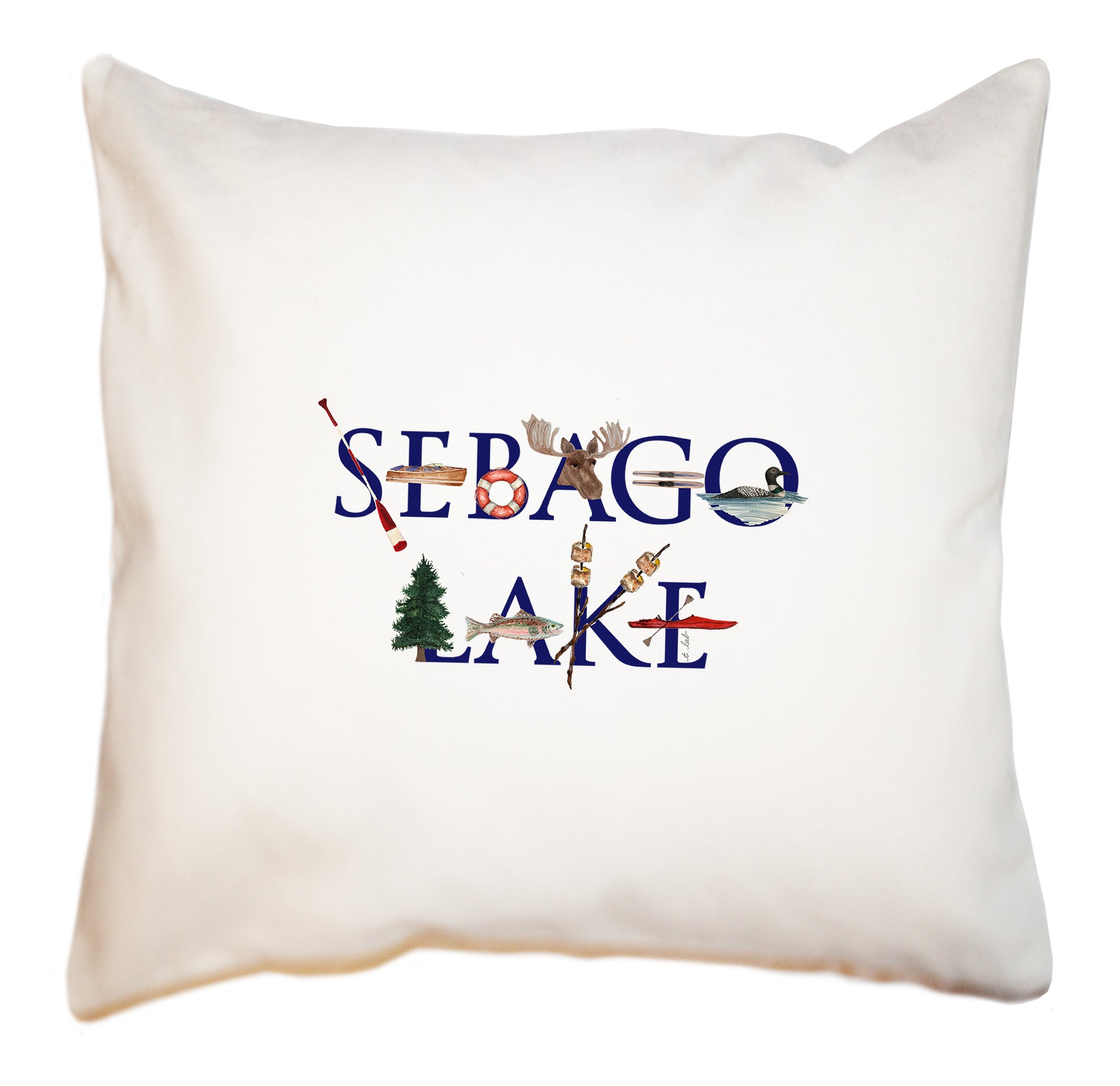 sebago lake square pillow
