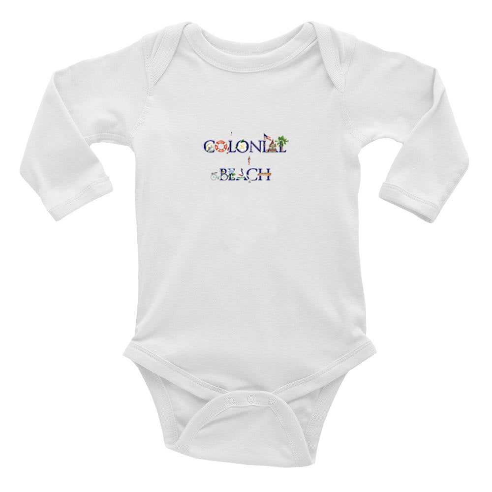 colonial beach baby snap up long sleeve