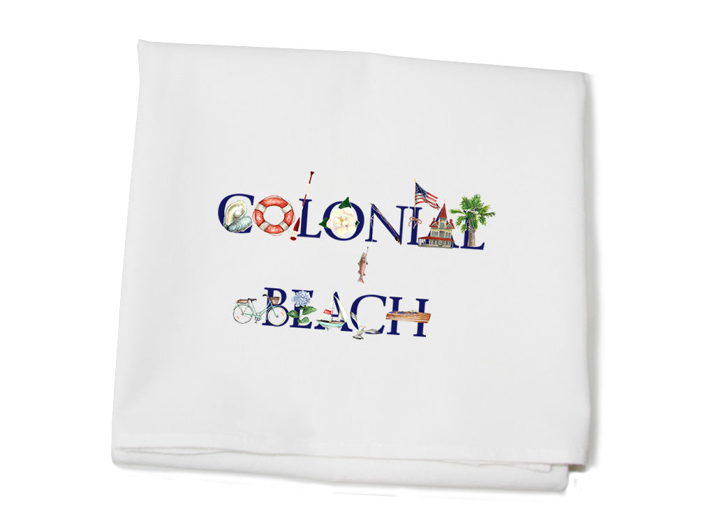 colonial beach flour sack towel