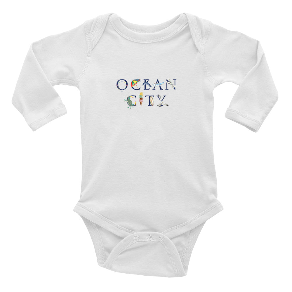 ocean city baby snap up long sleeve