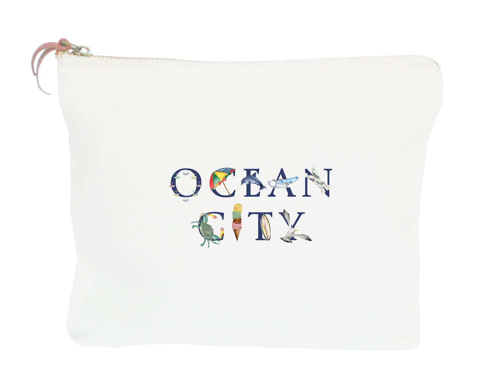 ocean city zipper pouch