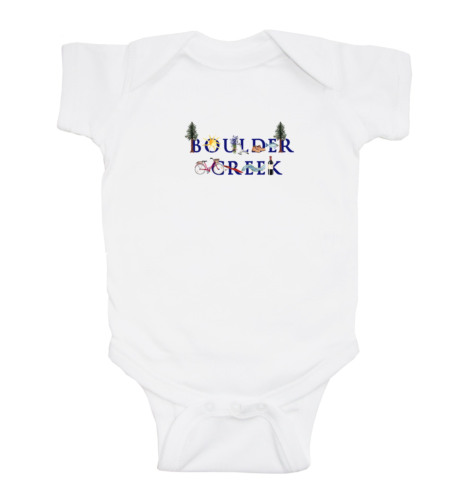 boulder creek baby snap up short sleeve