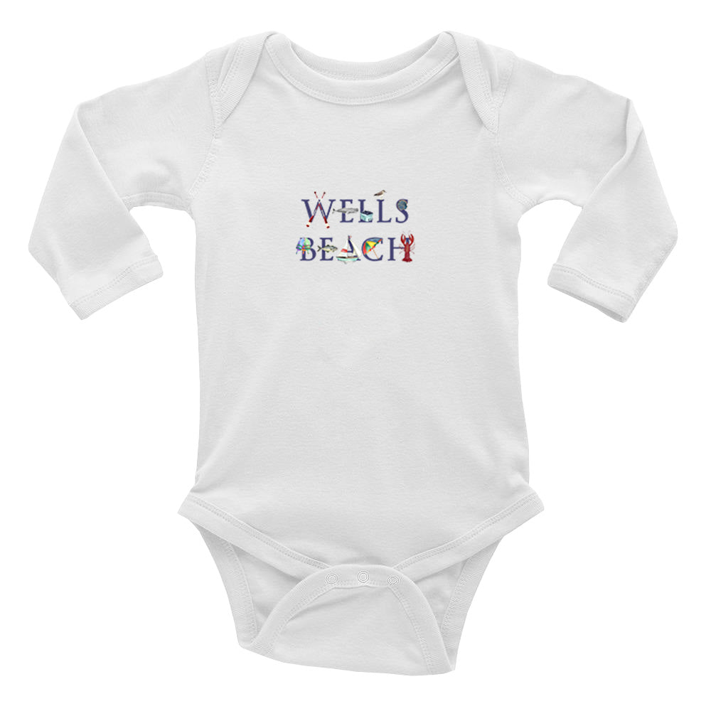 wells beach baby snap up long sleeve
