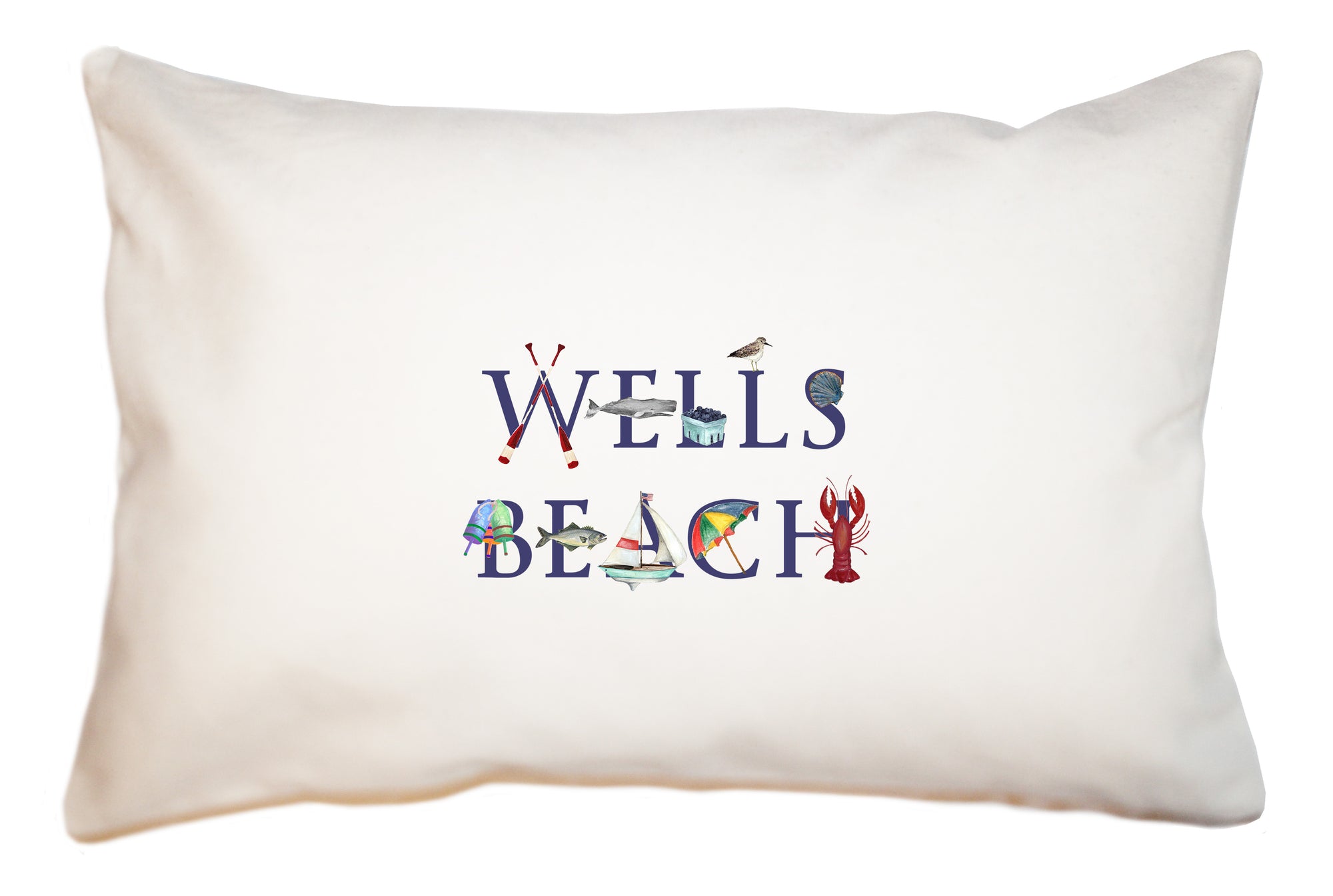 wells beach large rectangle pillow