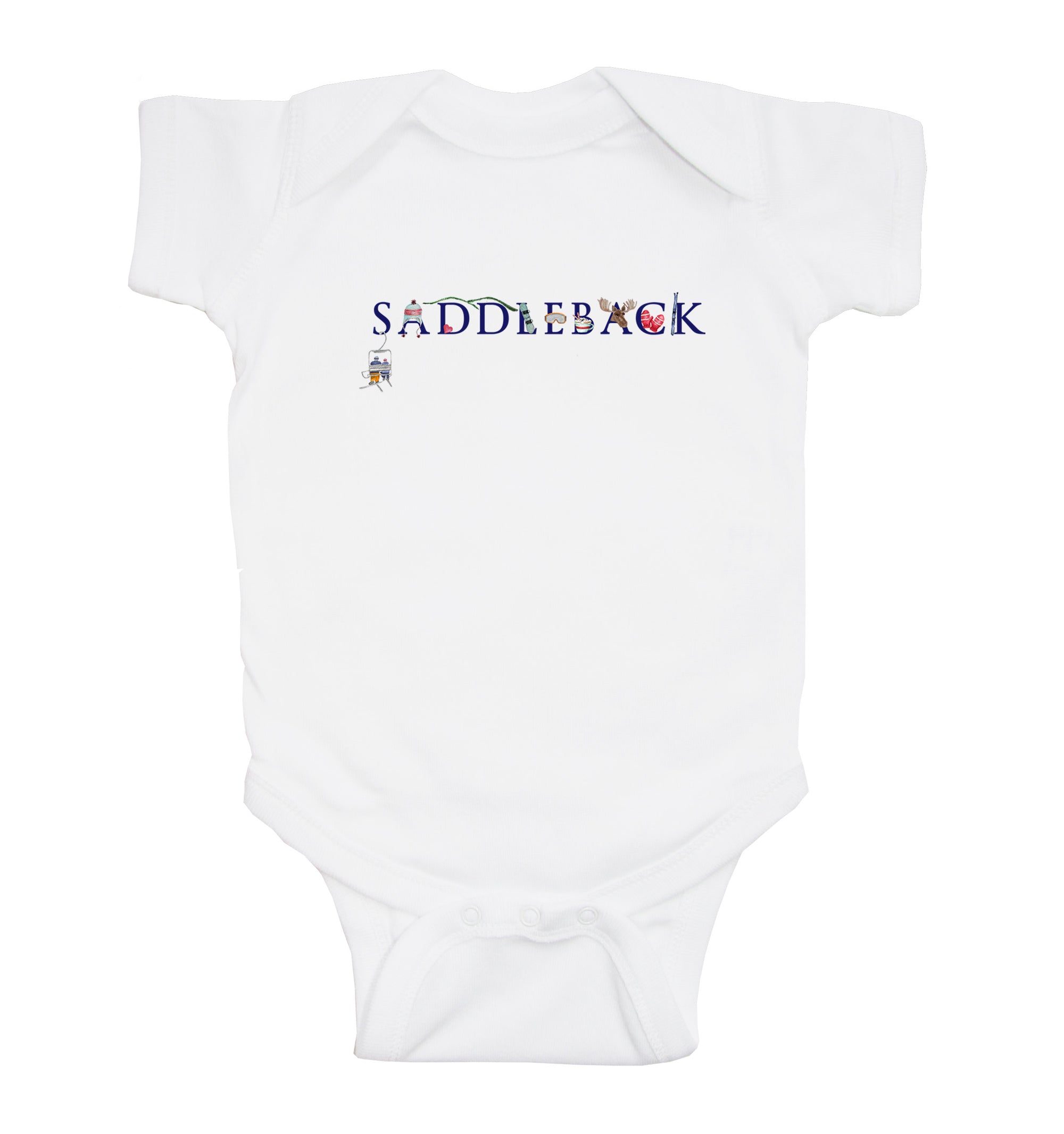 saddleback baby snap up short sleeve
