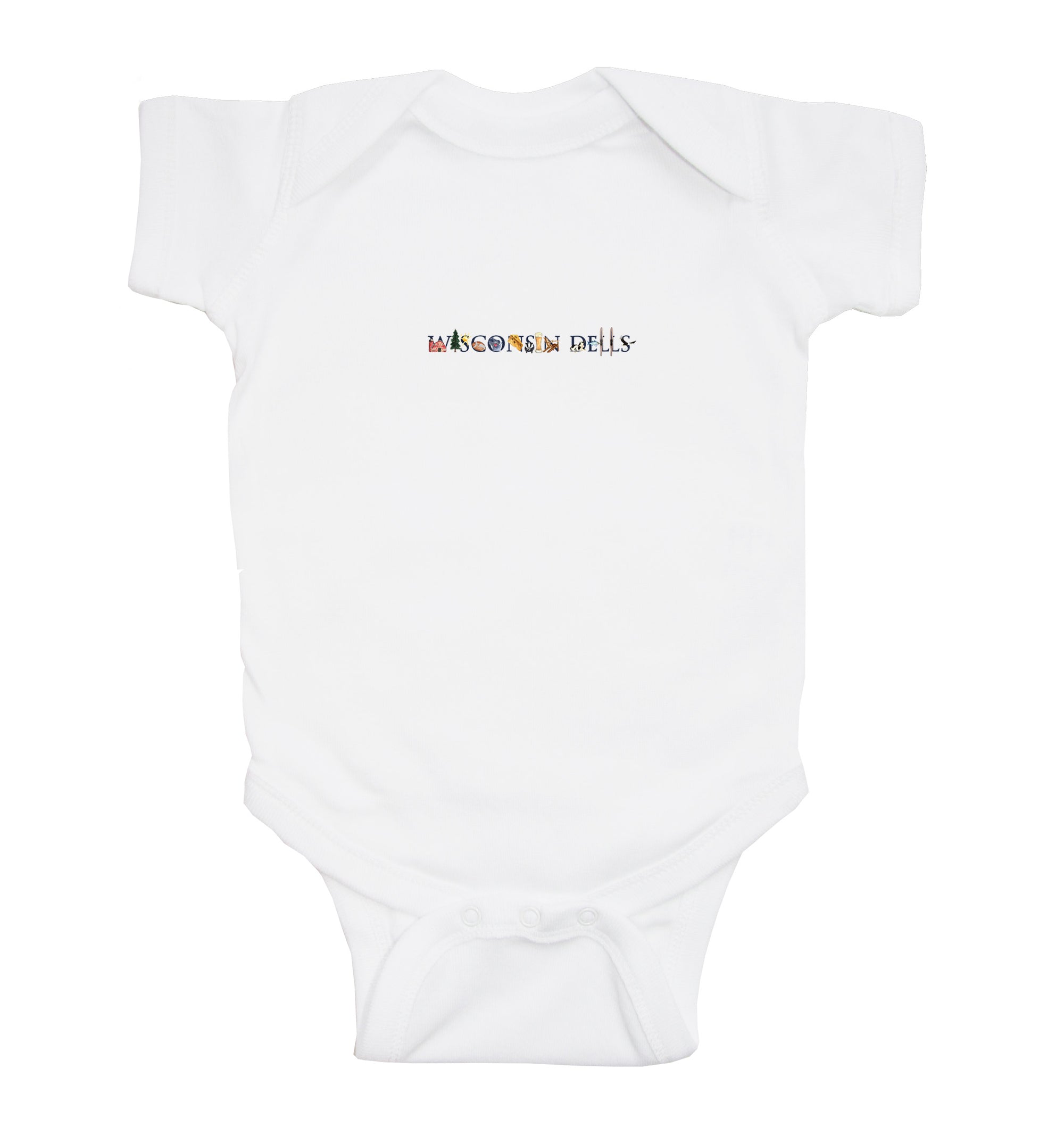 wisconsin dells baby snap up short sleeve