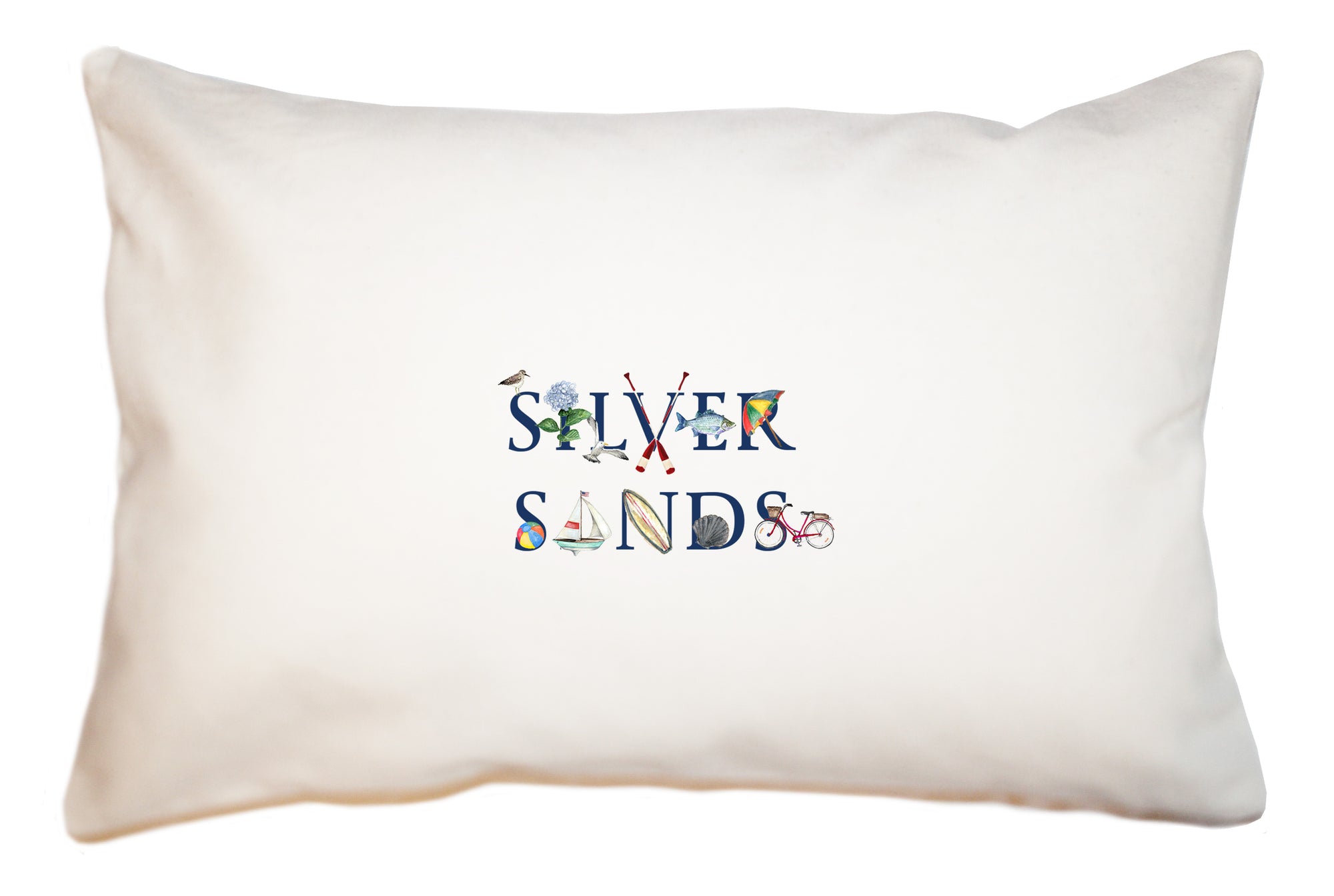 silver sands large rectangle pillow