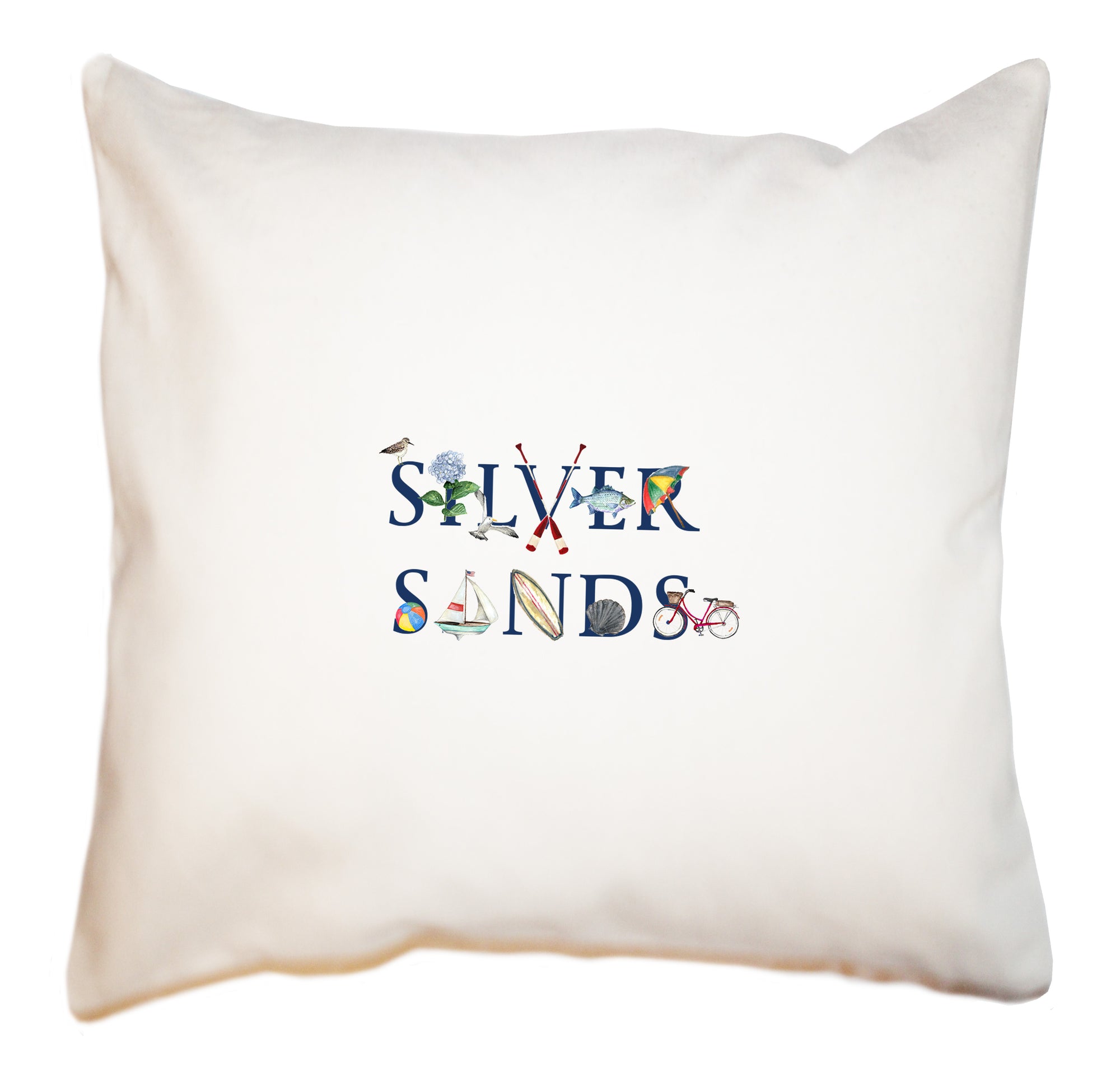 silver sands square pillow