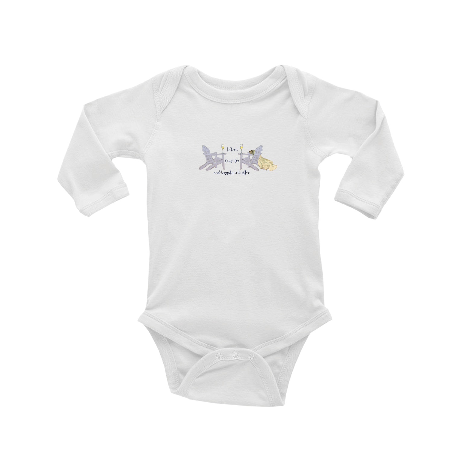 wedding adirondak chairs baby snap up long sleeve