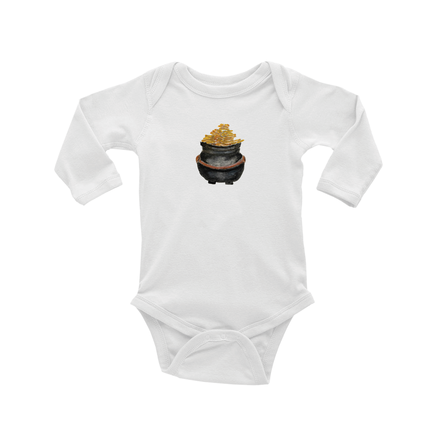 pot of gold baby snap up long sleeve