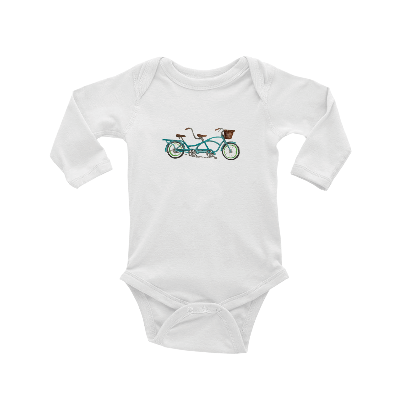 tandem bike baby snap up long sleeve