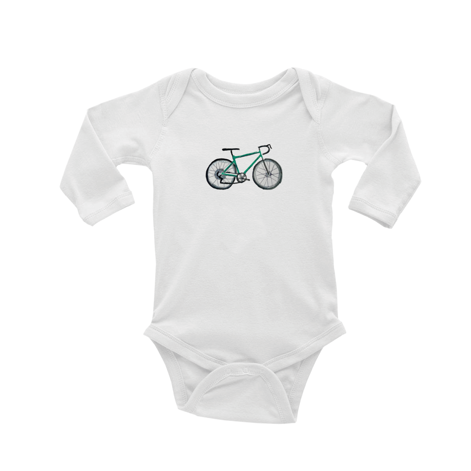 road bike baby snap up long sleeve