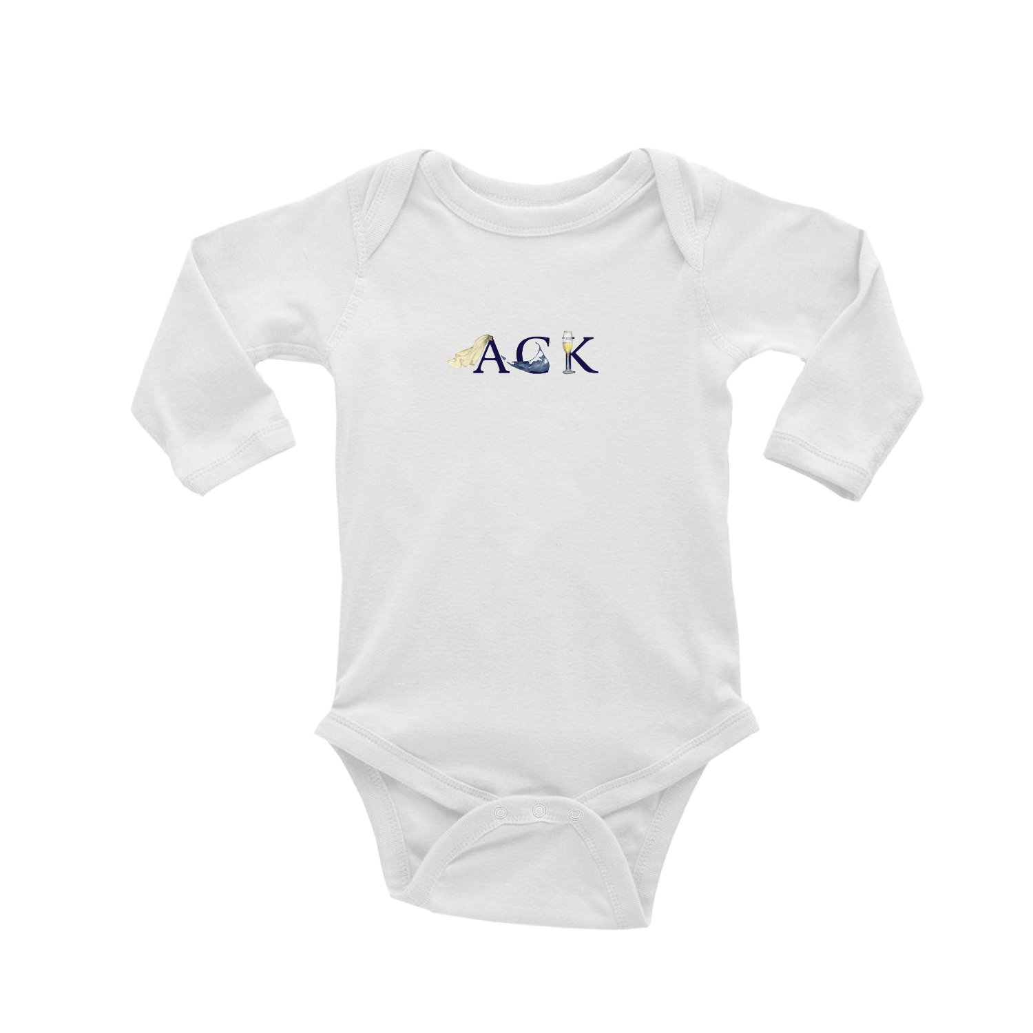 ACK wedding baby snap up long sleeve