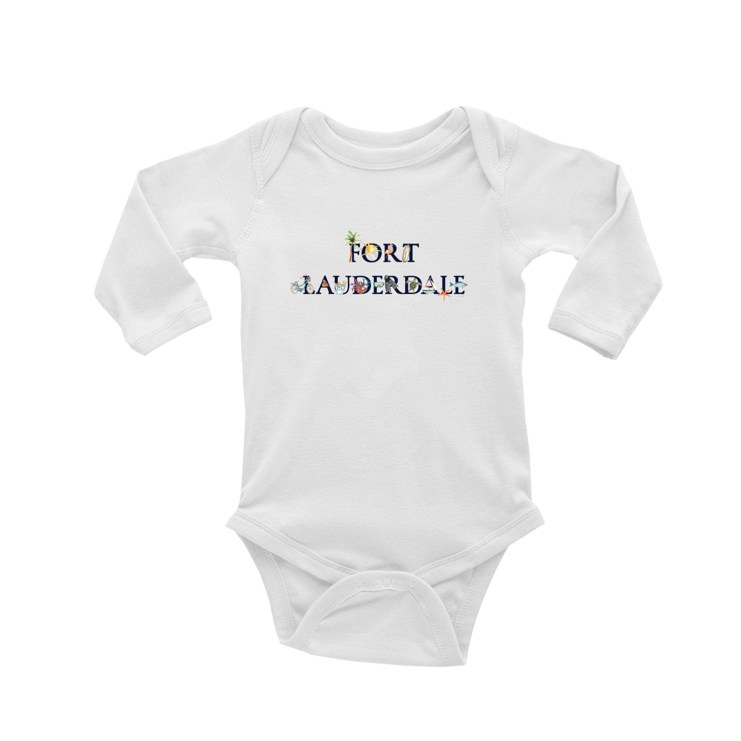fort lauderdale baby snap up long sleeve