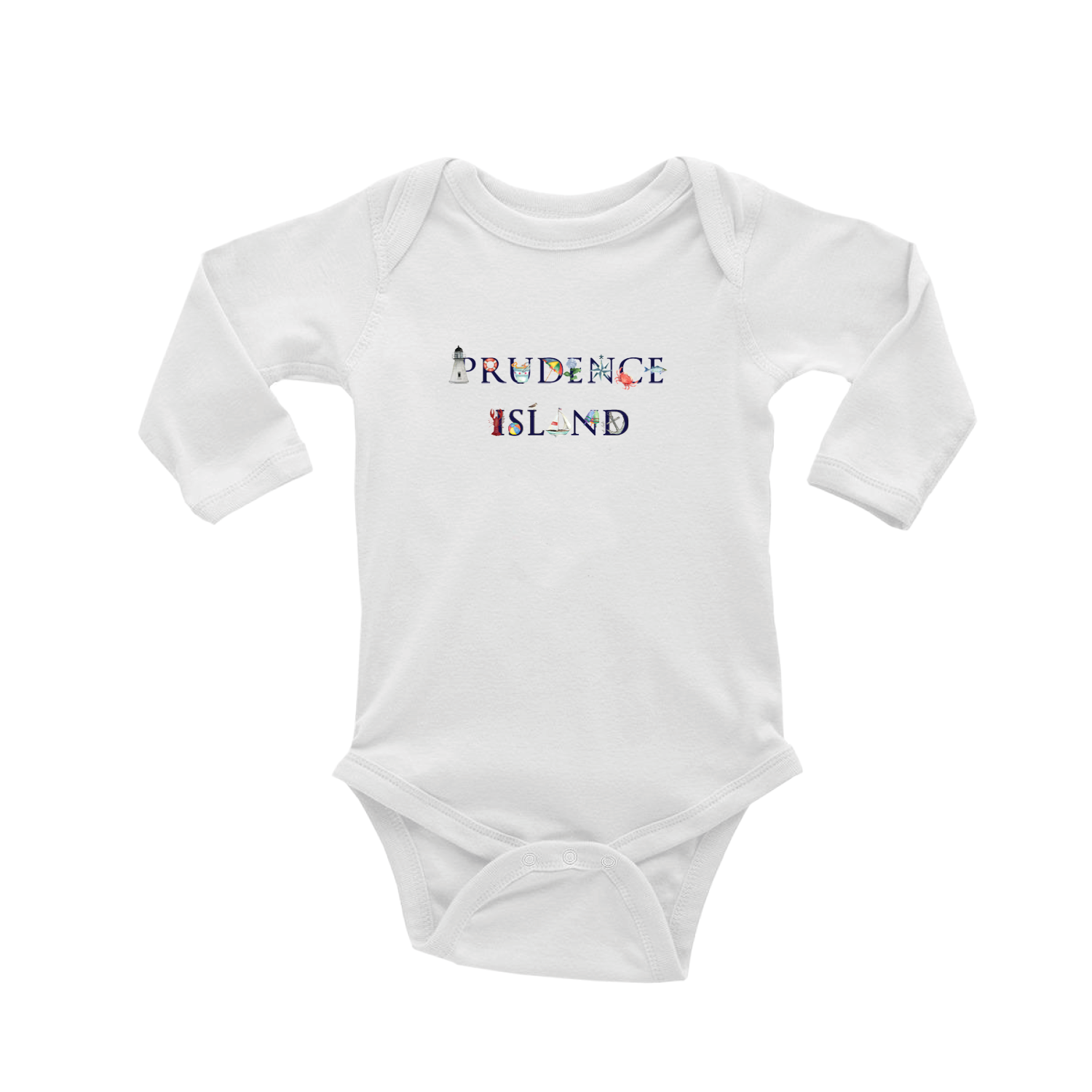 prudence island baby snap up long sleeve