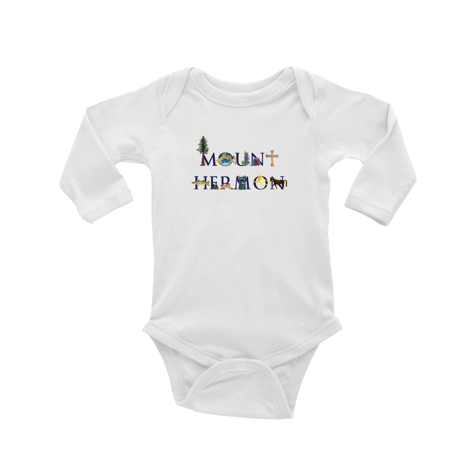 mount hermon baby snap up long sleeve