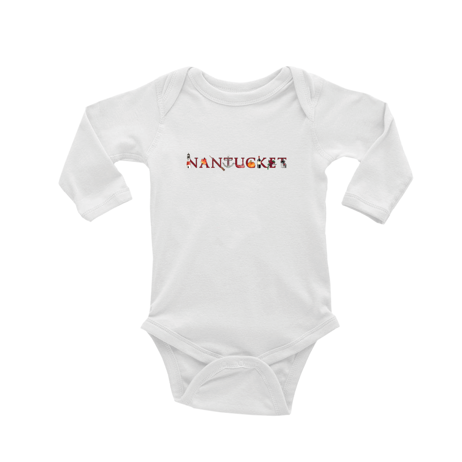 nantucket thanksgiving baby snap up long sleeve