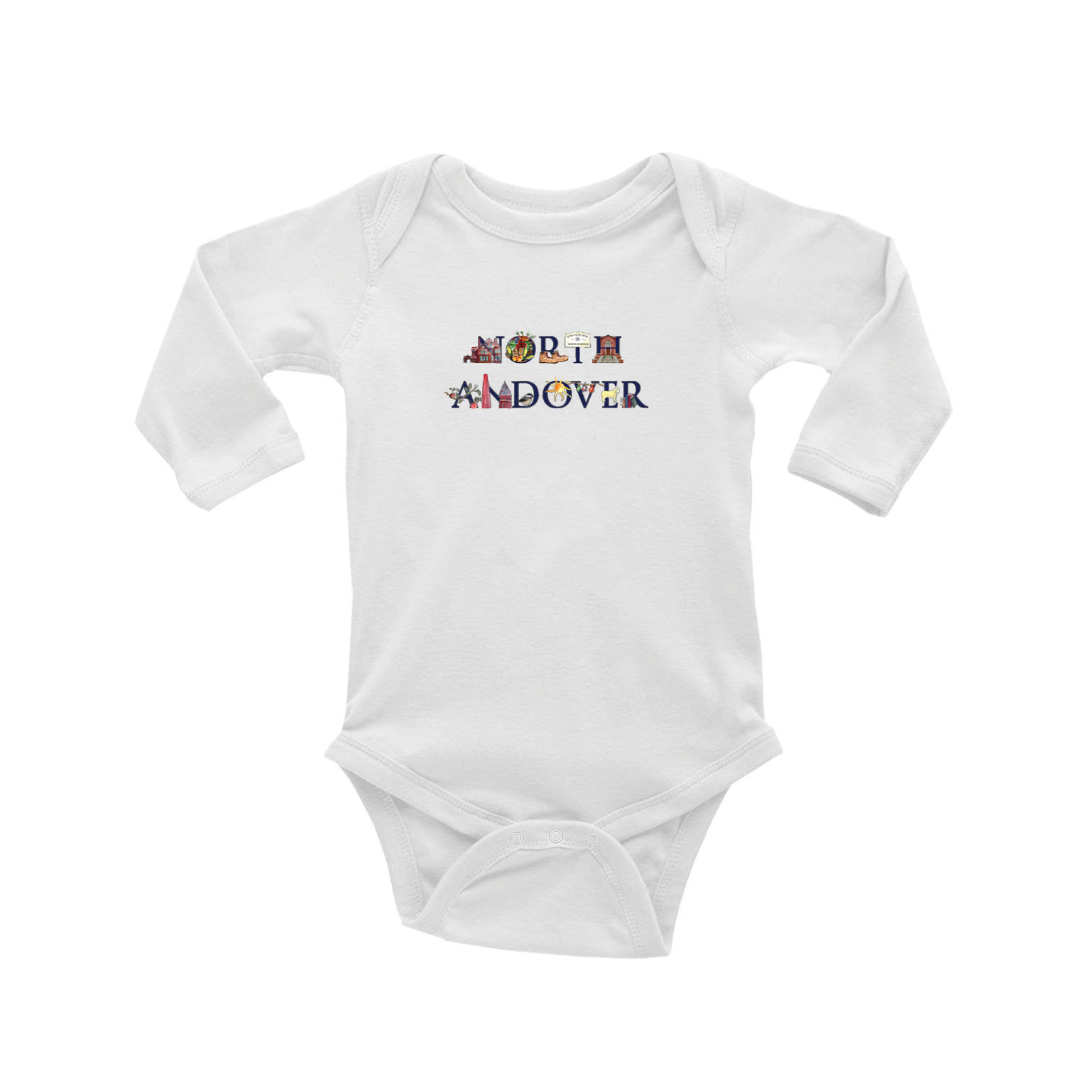 north andover baby snap up long sleeve