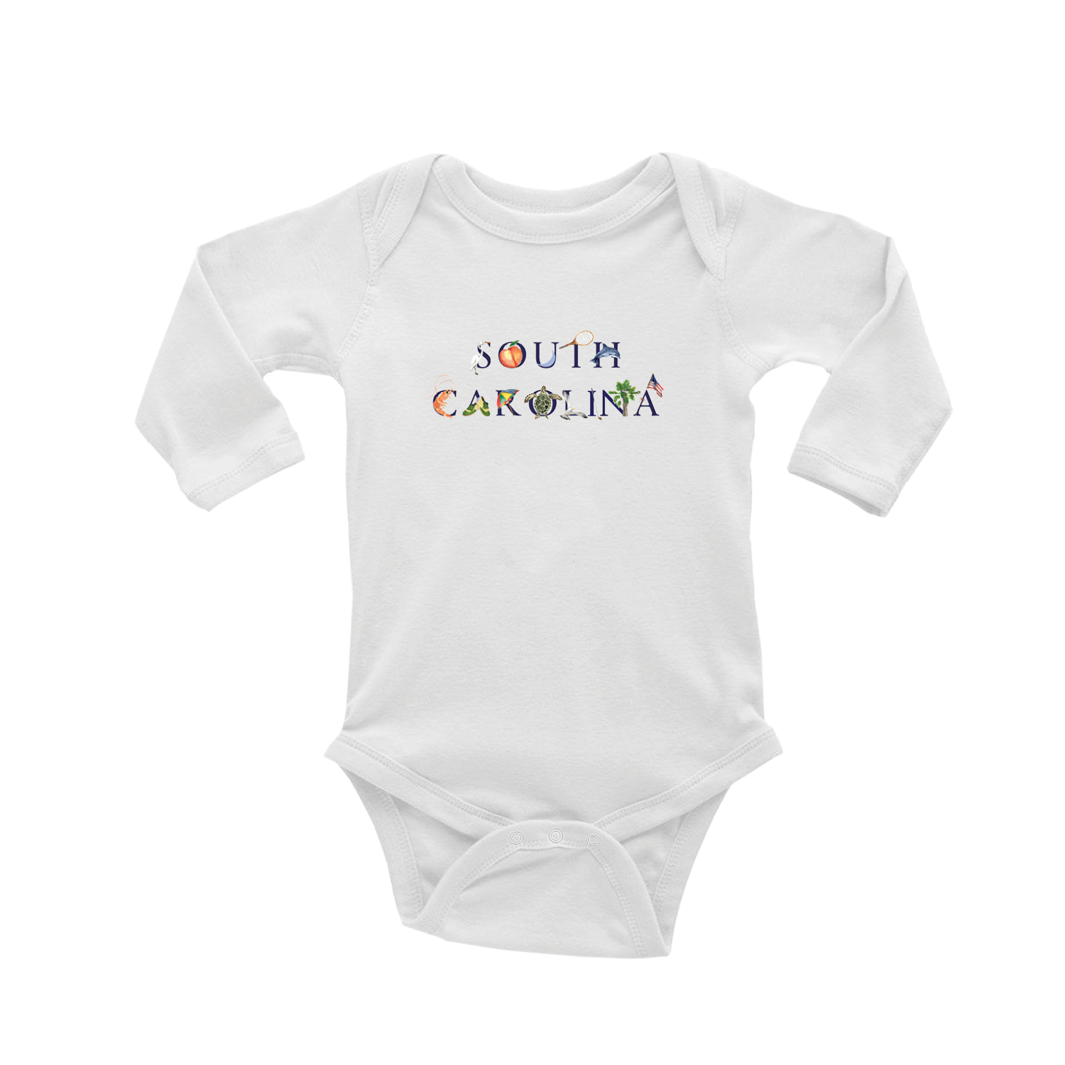 south carolina baby snap up long sleeve
