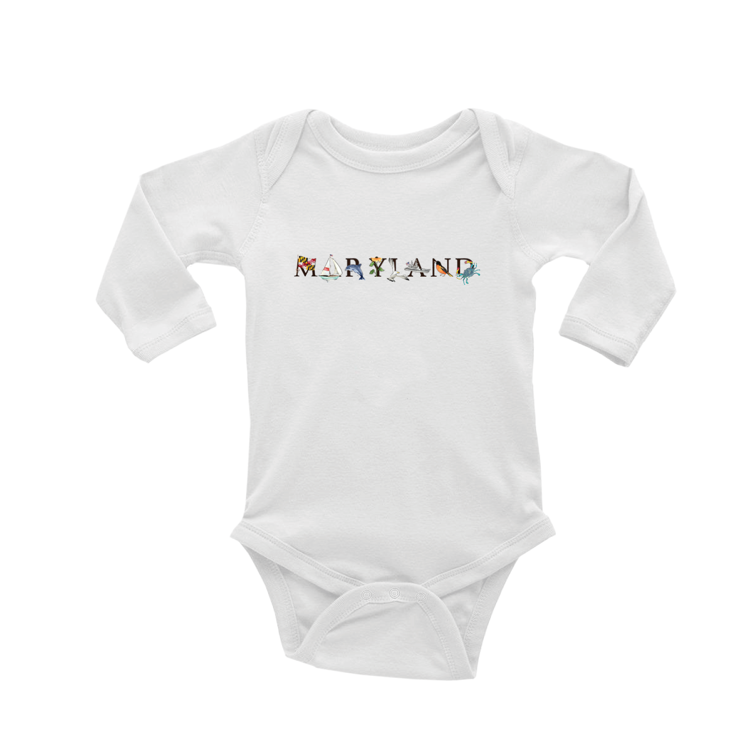 maryland 2025 baby snap up long sleeve