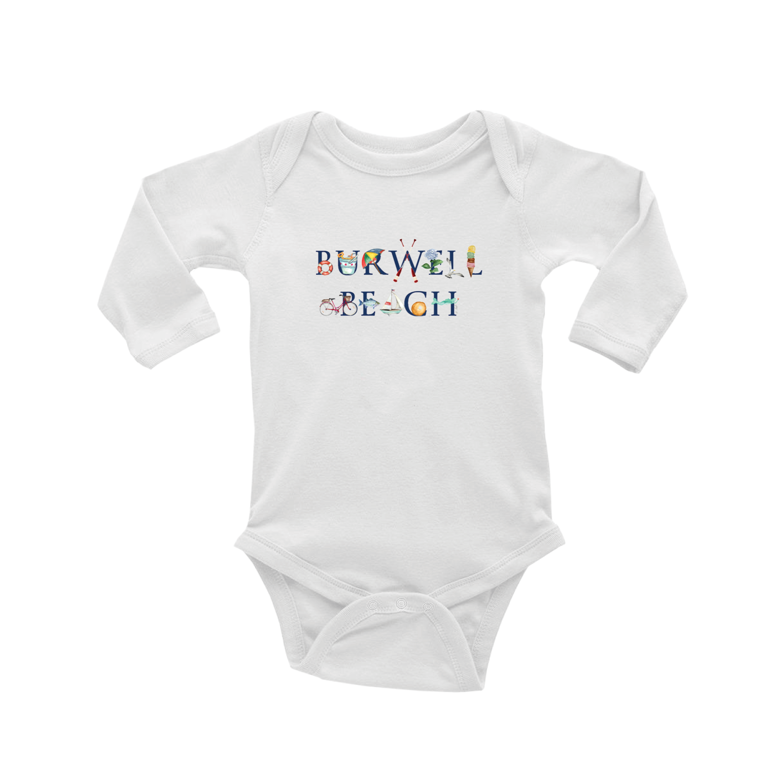 burwell beach baby snap up long sleeve