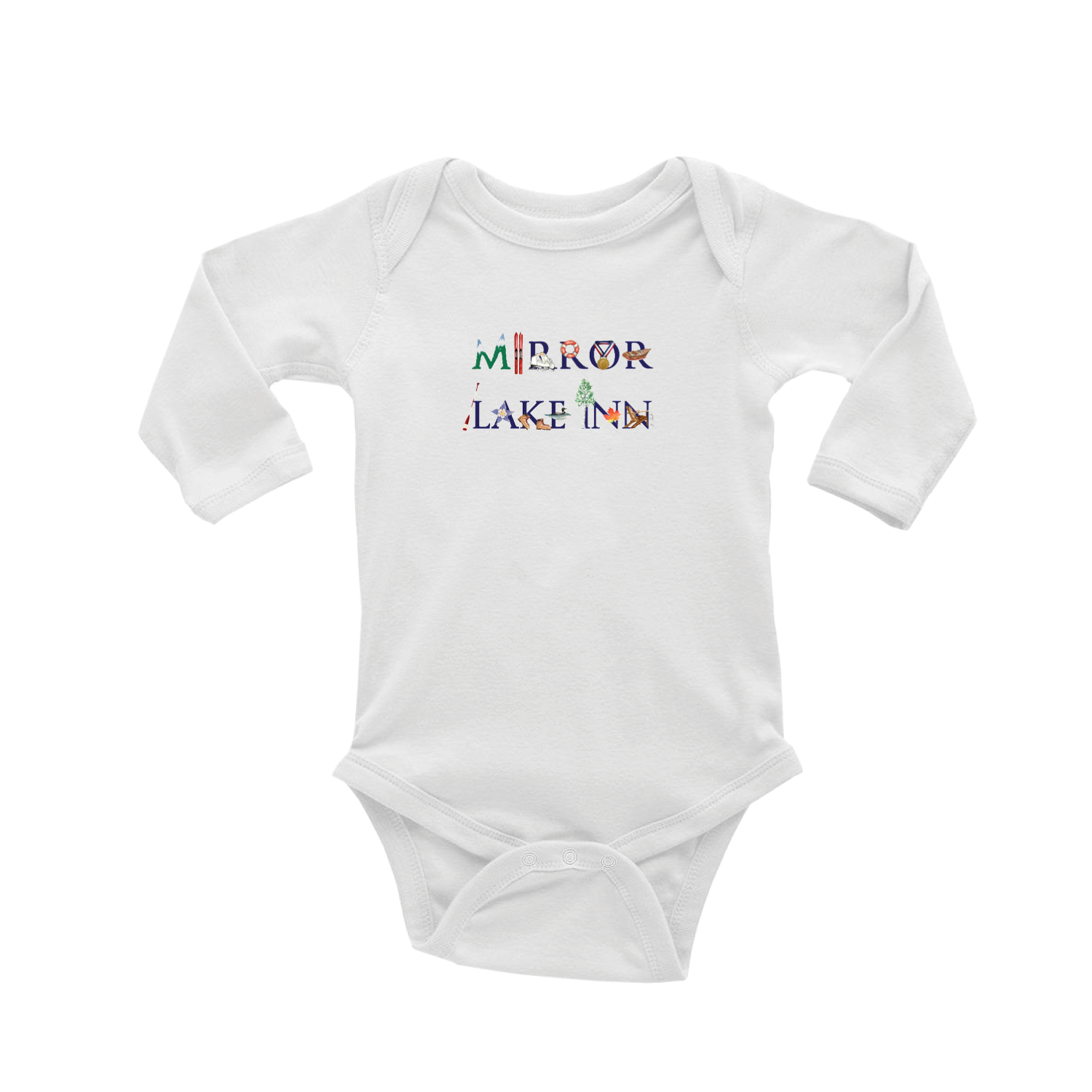 mirror lake inn baby snap up long sleeve