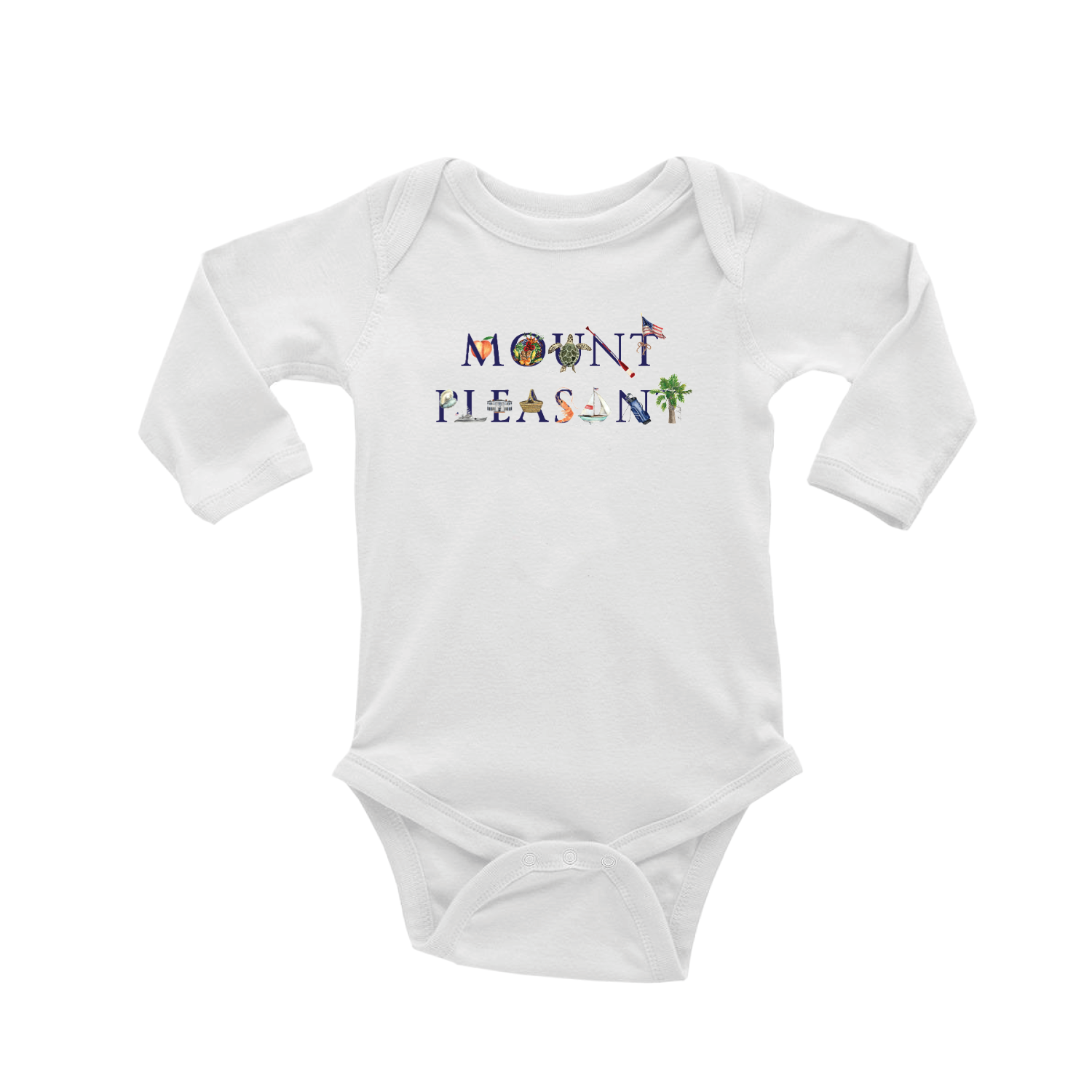 mount pleasant baby snap up long sleeve