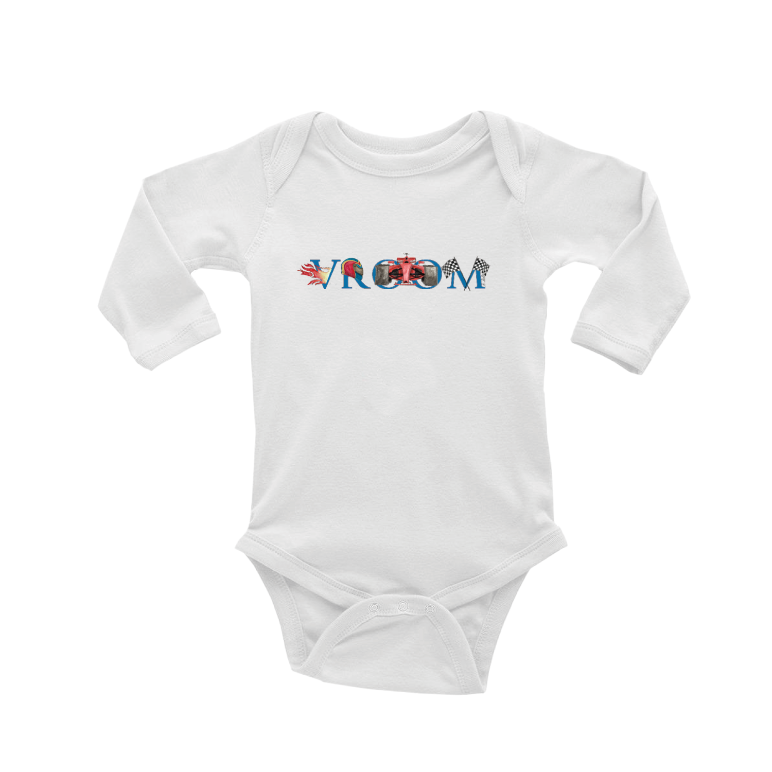 vroom baby snap up long sleeve