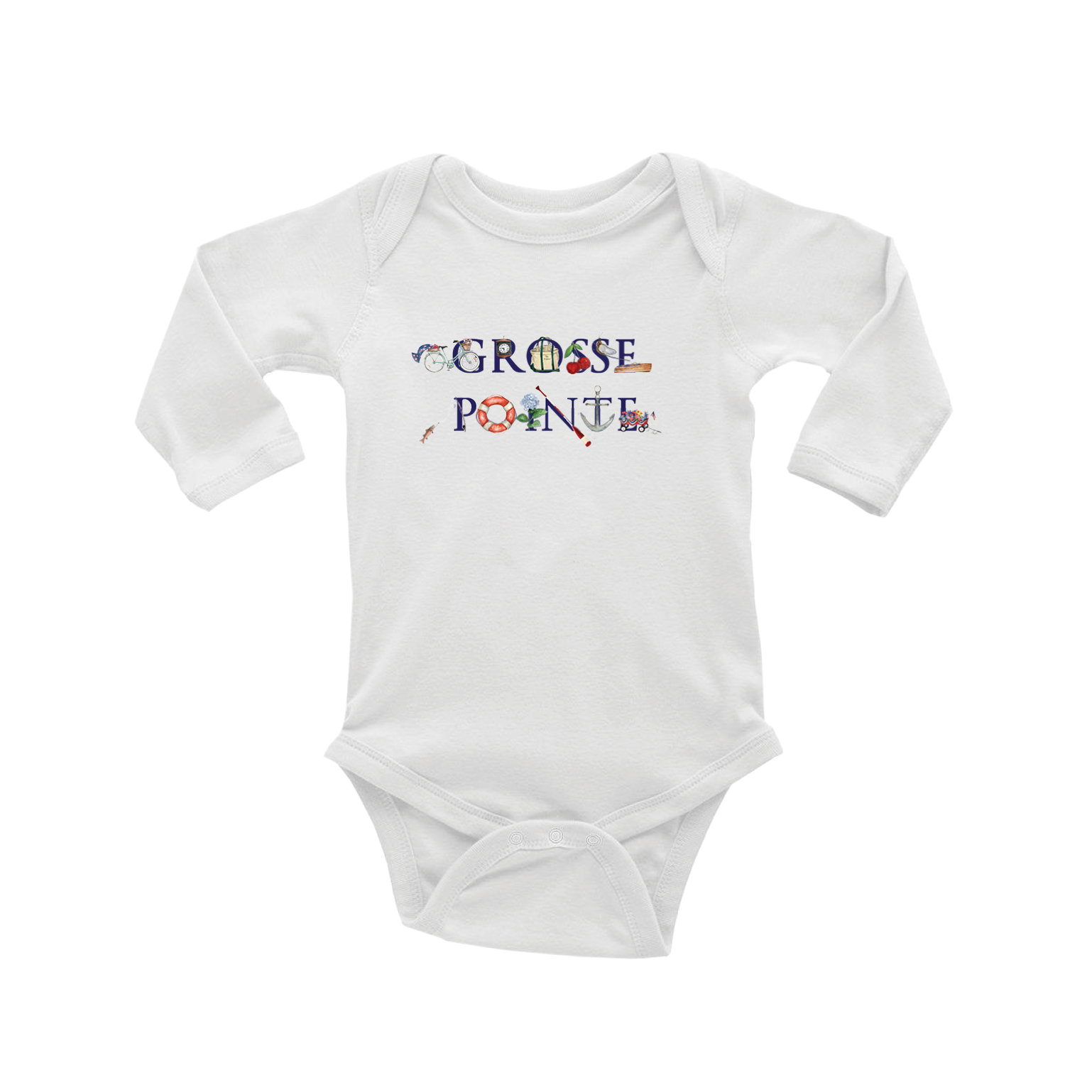 grosse pointe baby snap up long sleeve