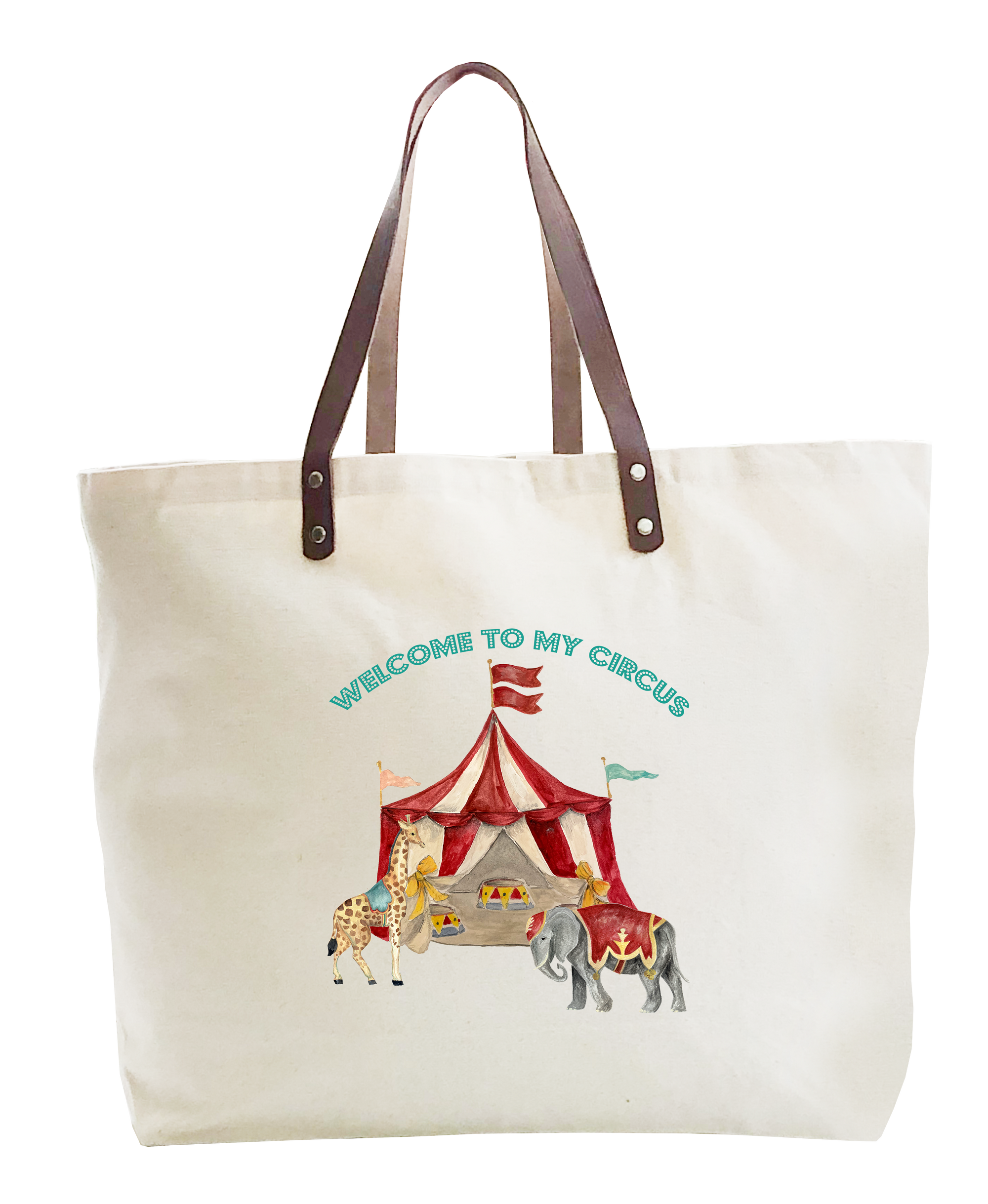 welcome to my circus large tote