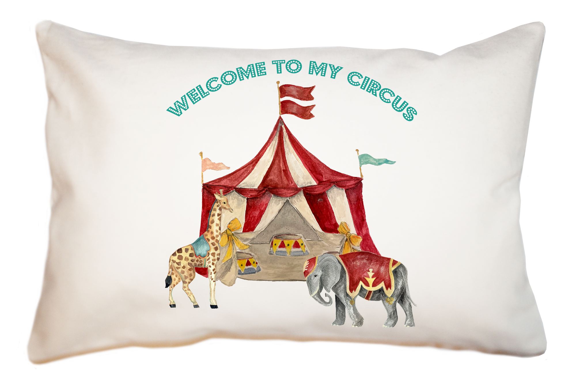 welcome to my circus large rectangle pillow