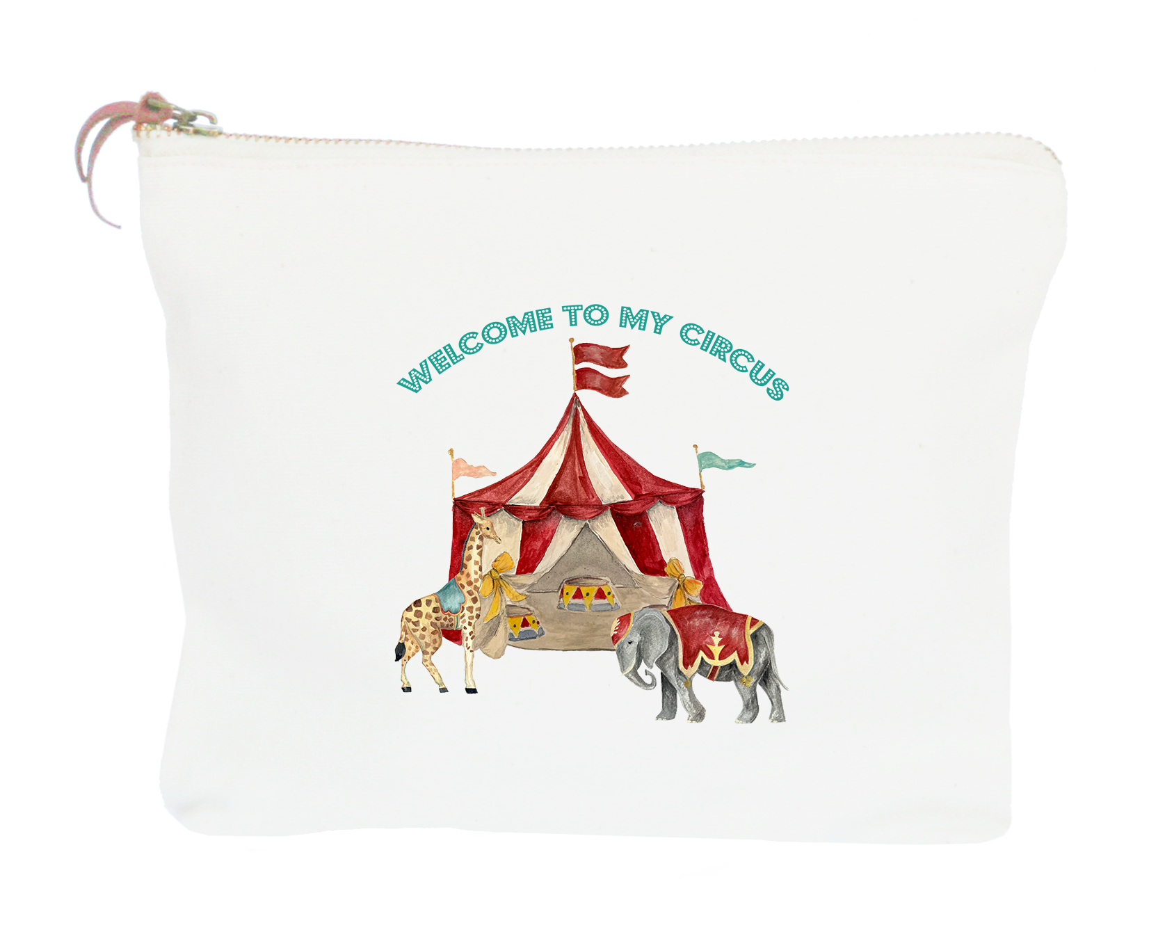 welcome to my circus zipper pouch