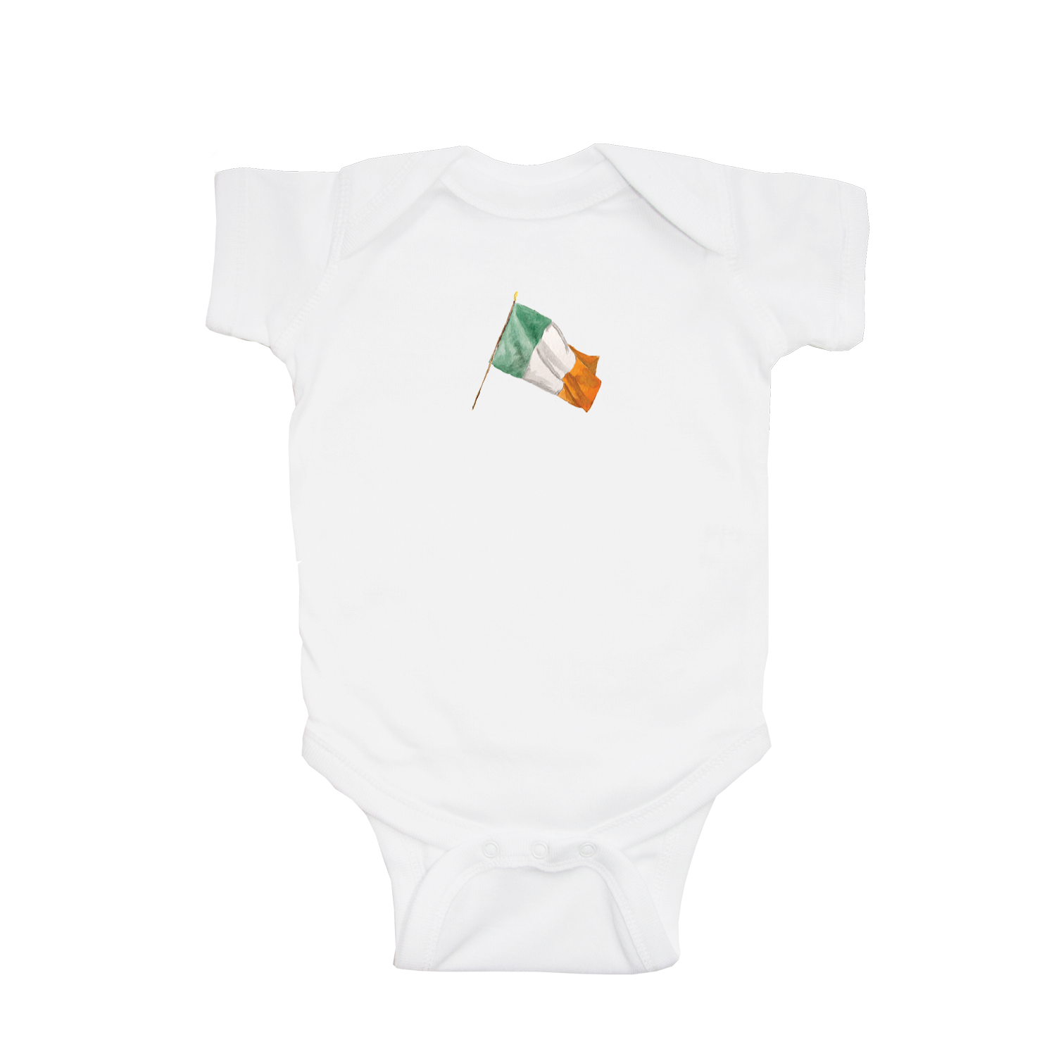 ireland flag baby snap up short sleeve